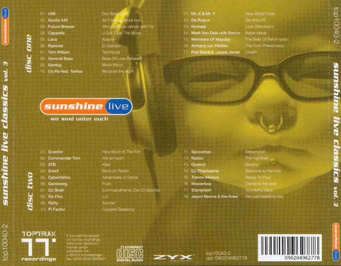 sunshine live classics  vol 03 b