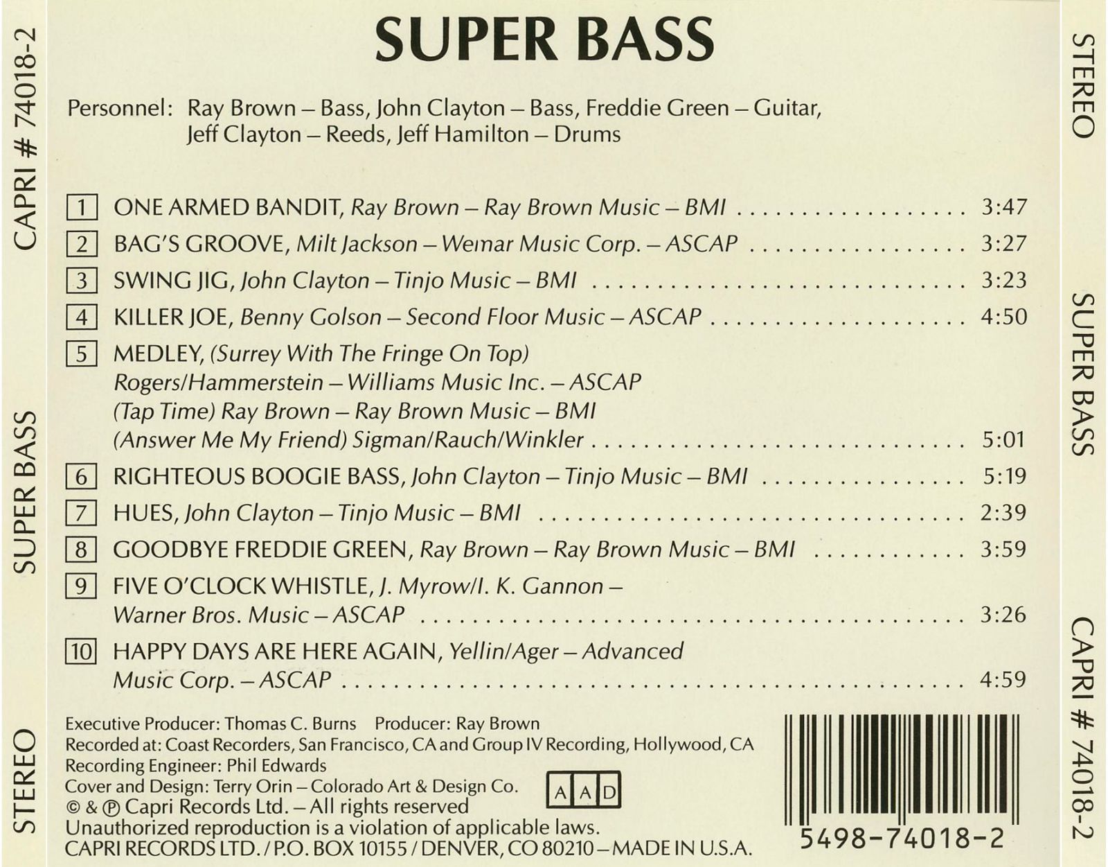 super bass ray brown 