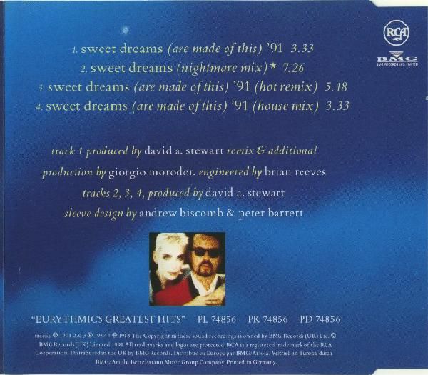 sweet dreams are ma eurythmics 