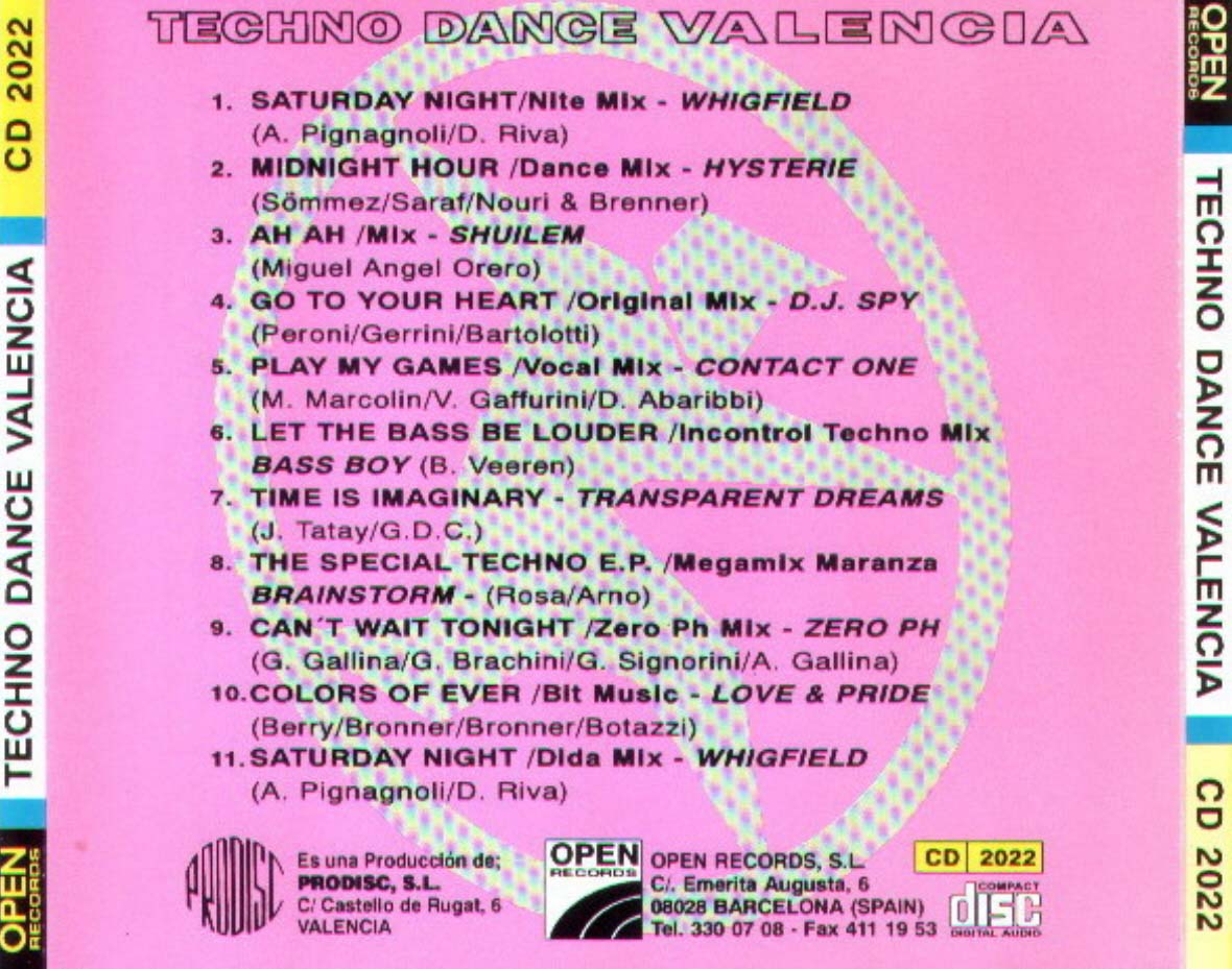 Techno Dance Valencia Back