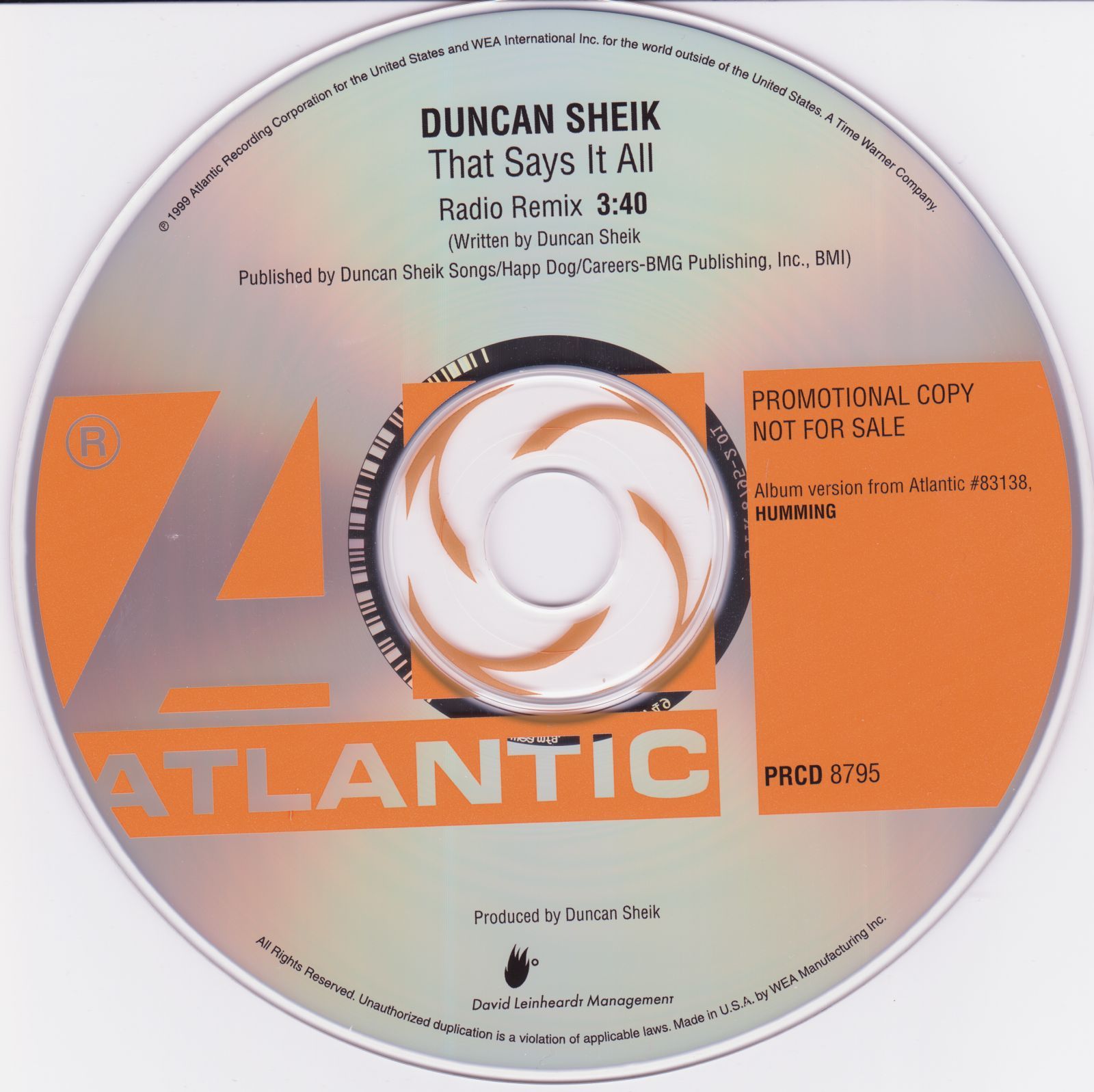 that says it all ra duncan sheik 