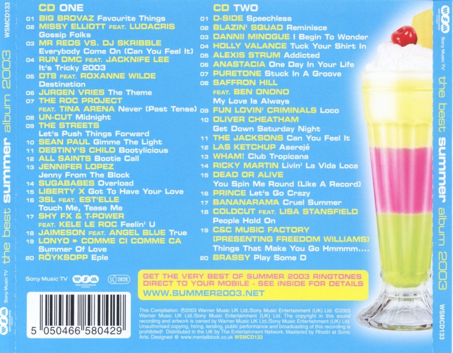 the best summer album 2003 b