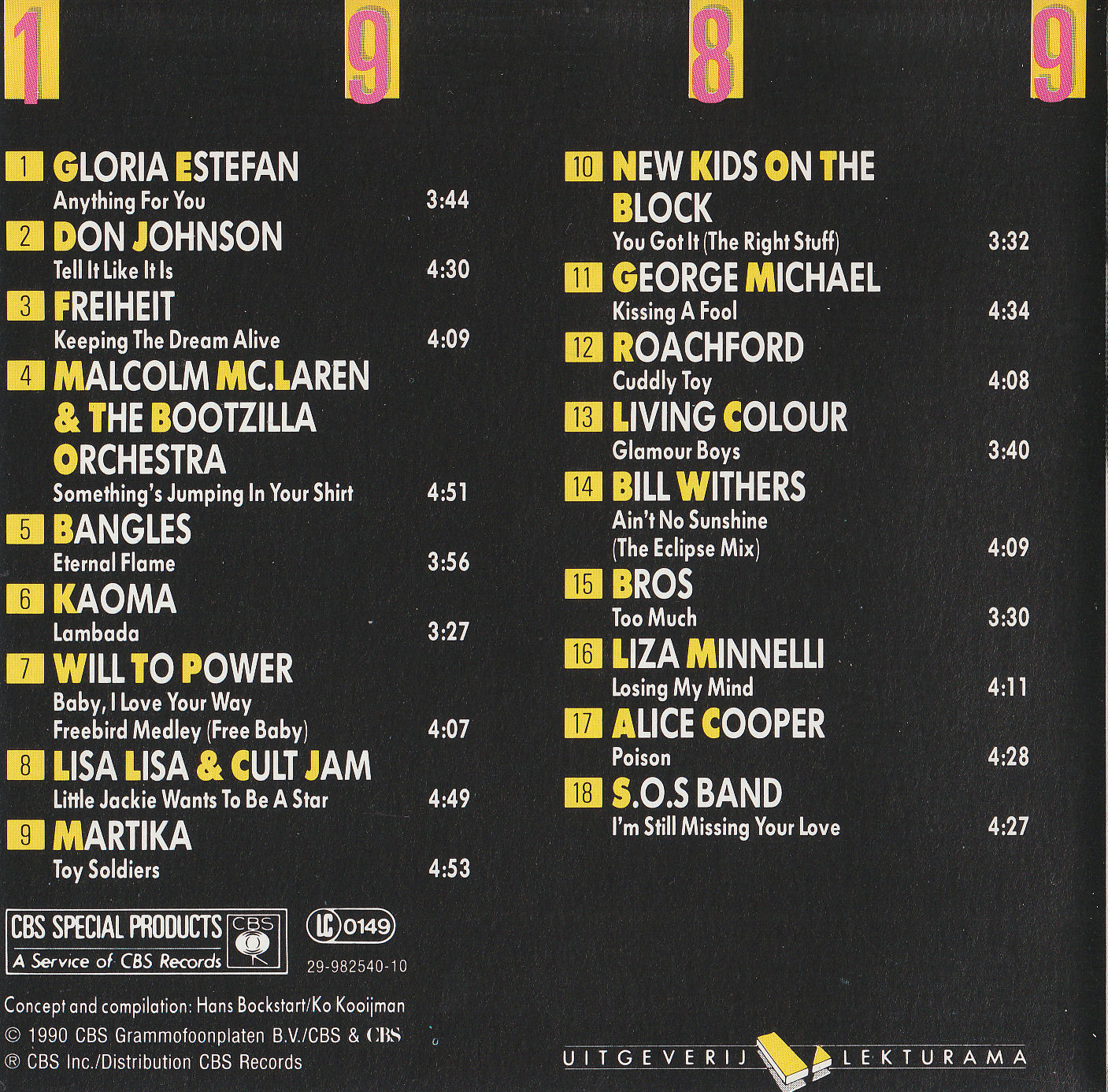 VA  25 Jaar Pop Muziek 89 frontinside 