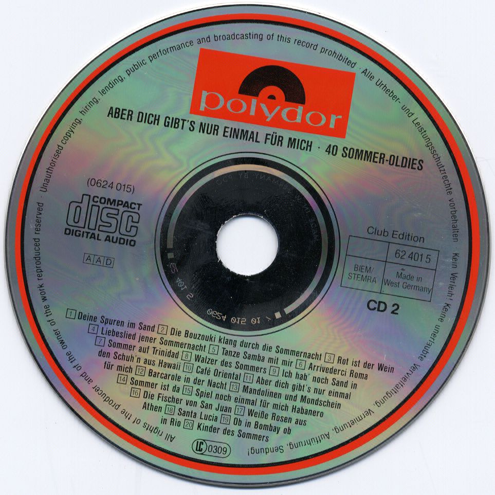 VA  40 Sommer Oldies  Aber Dich Gibt s Nur Einmal F r Mich cd2 