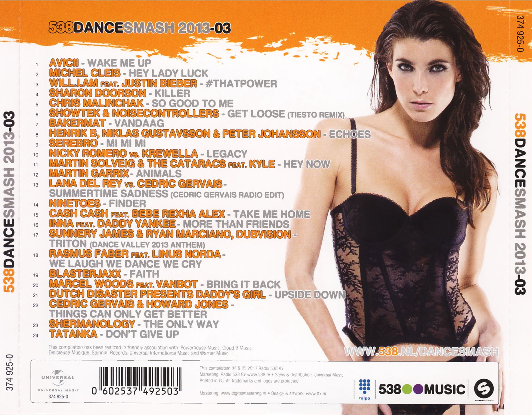VA 538 Dance Smash 2013 Vol back | CD Covers | Cover Century Over 500.000 Album Art covers for free