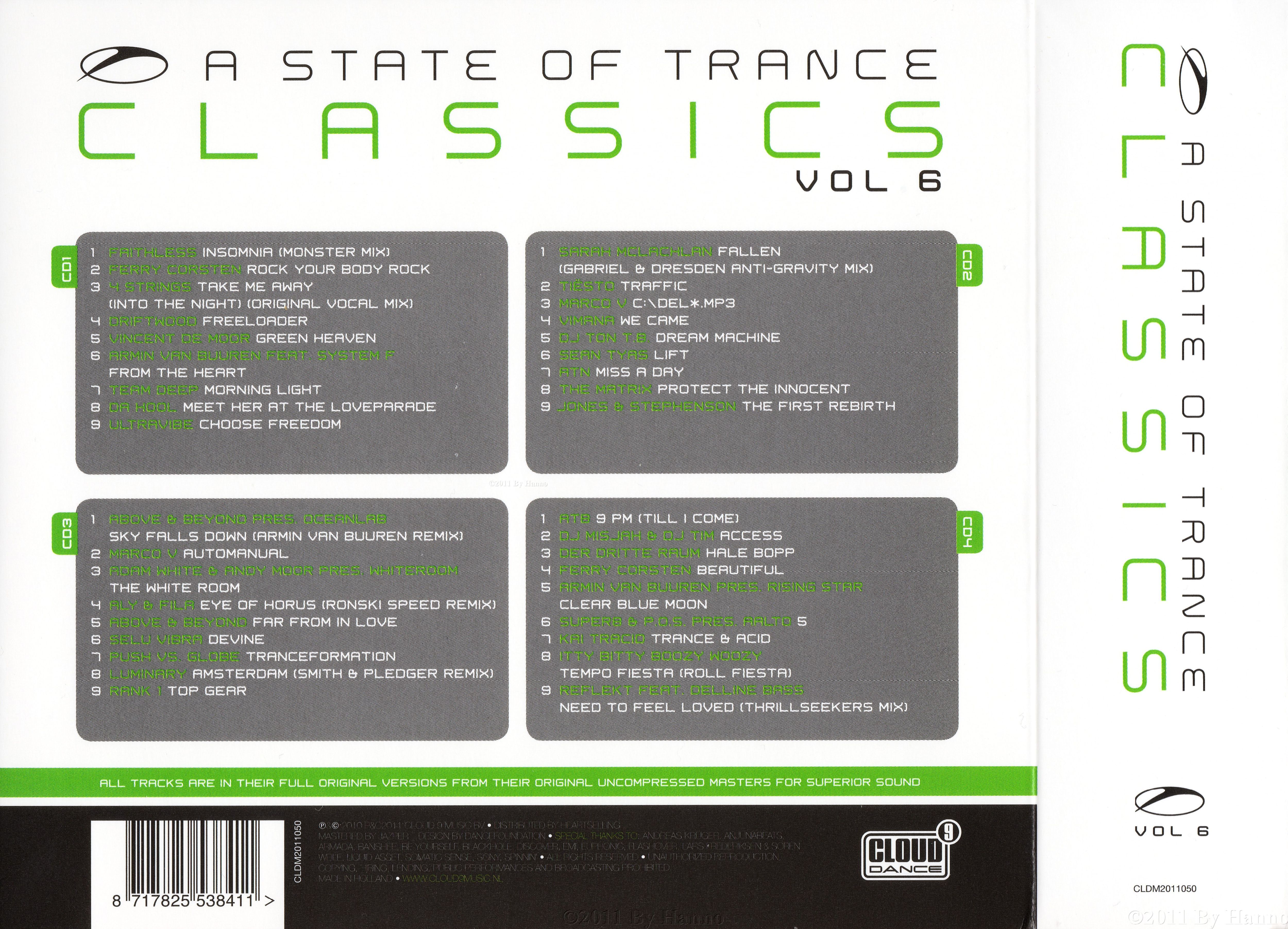 VA  A State Of Trance Classics Vol 06 The Full Unmixed Versions back 