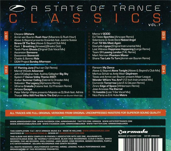 VA  A State Of Trance Classics Vol 07 The Full Unmixed Versions back 