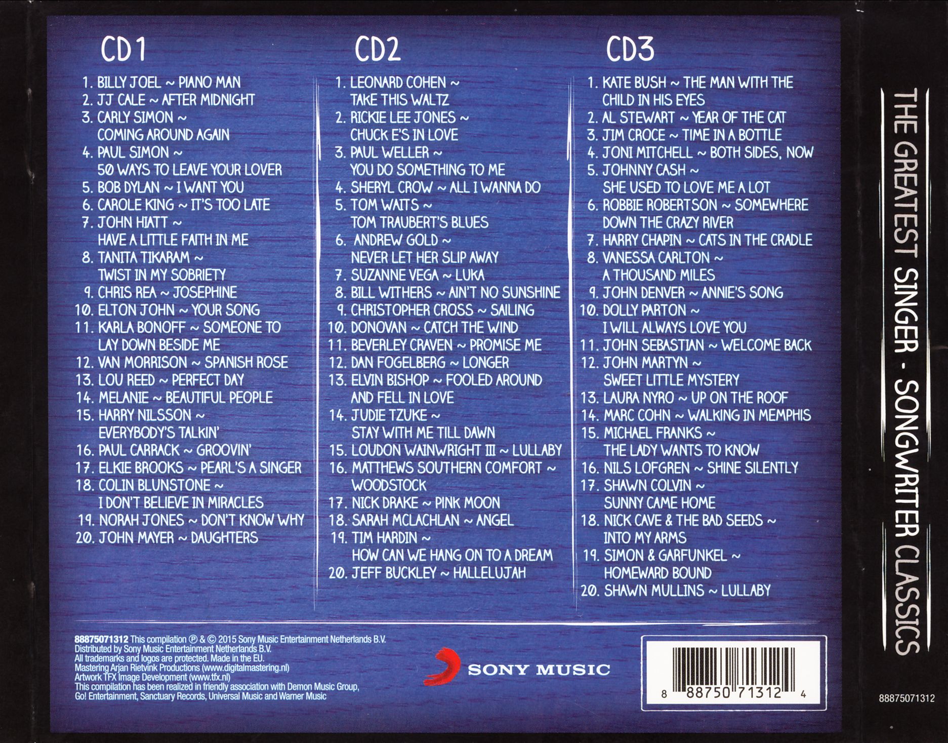 VA The Greatest Singer Songwriter Classcis back | CD Covers | Cover ...
