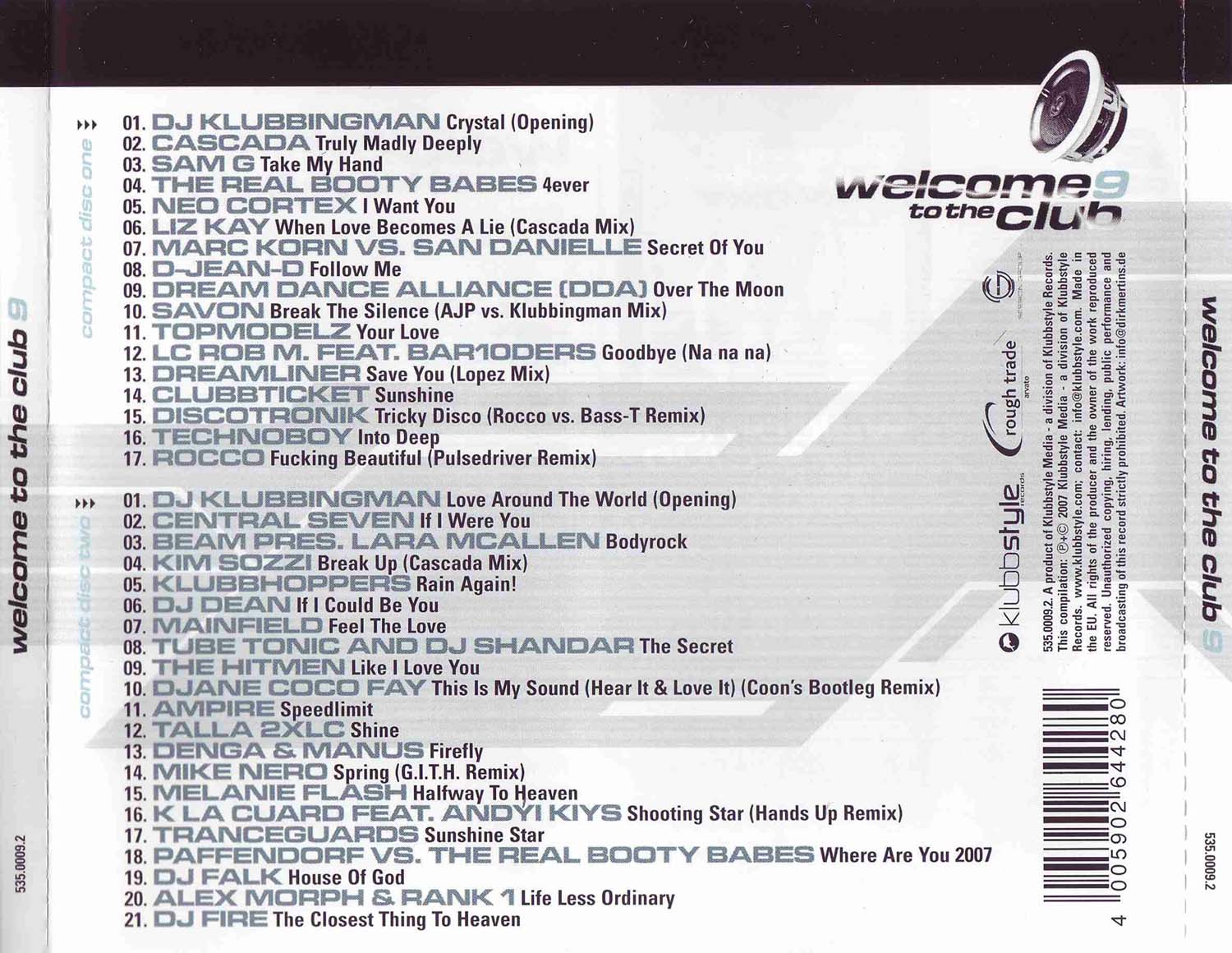 Welcome To The Club Vol 09 Back