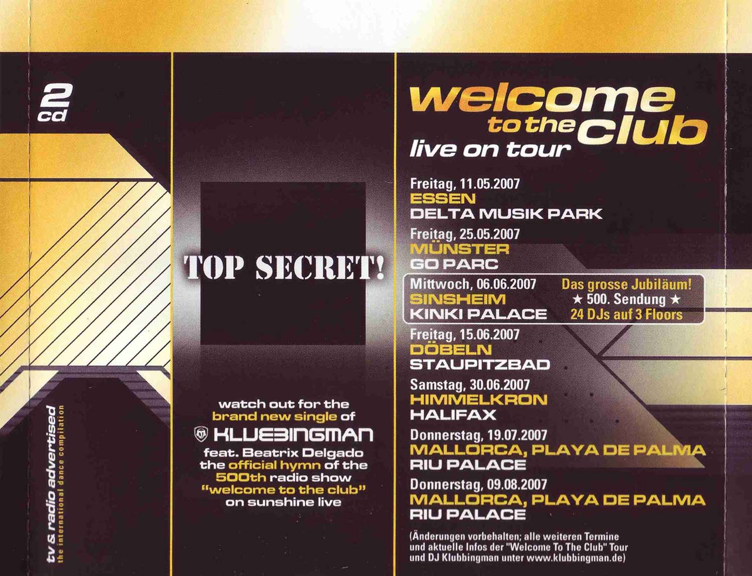 Welcome To The Club Vol 10 Inlay