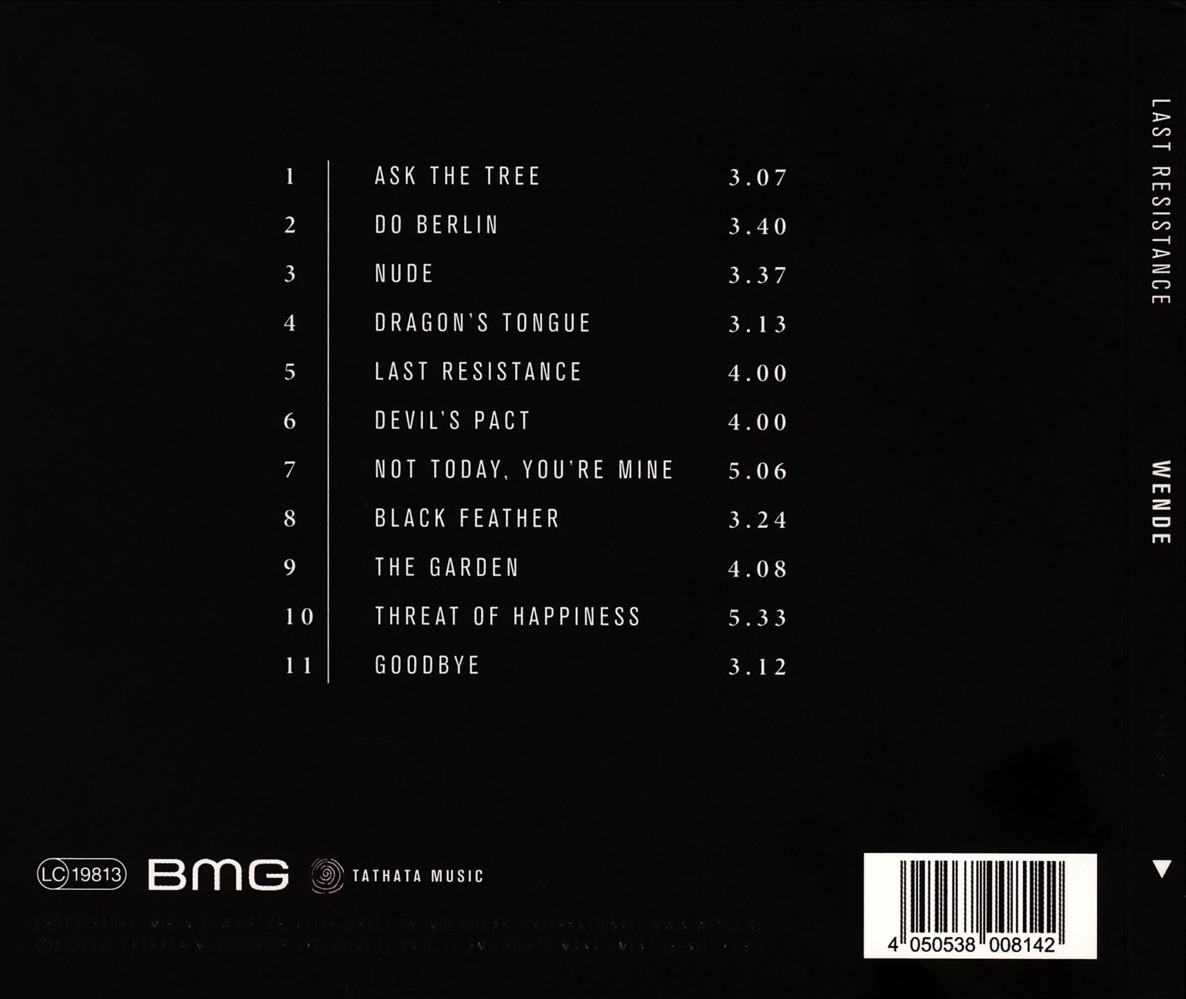 Wende  Last Resistance back 