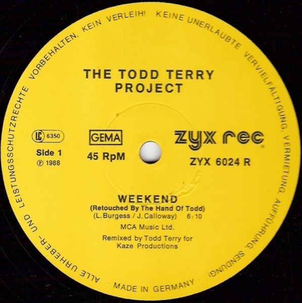 weekend just wanna the todd terry proje 