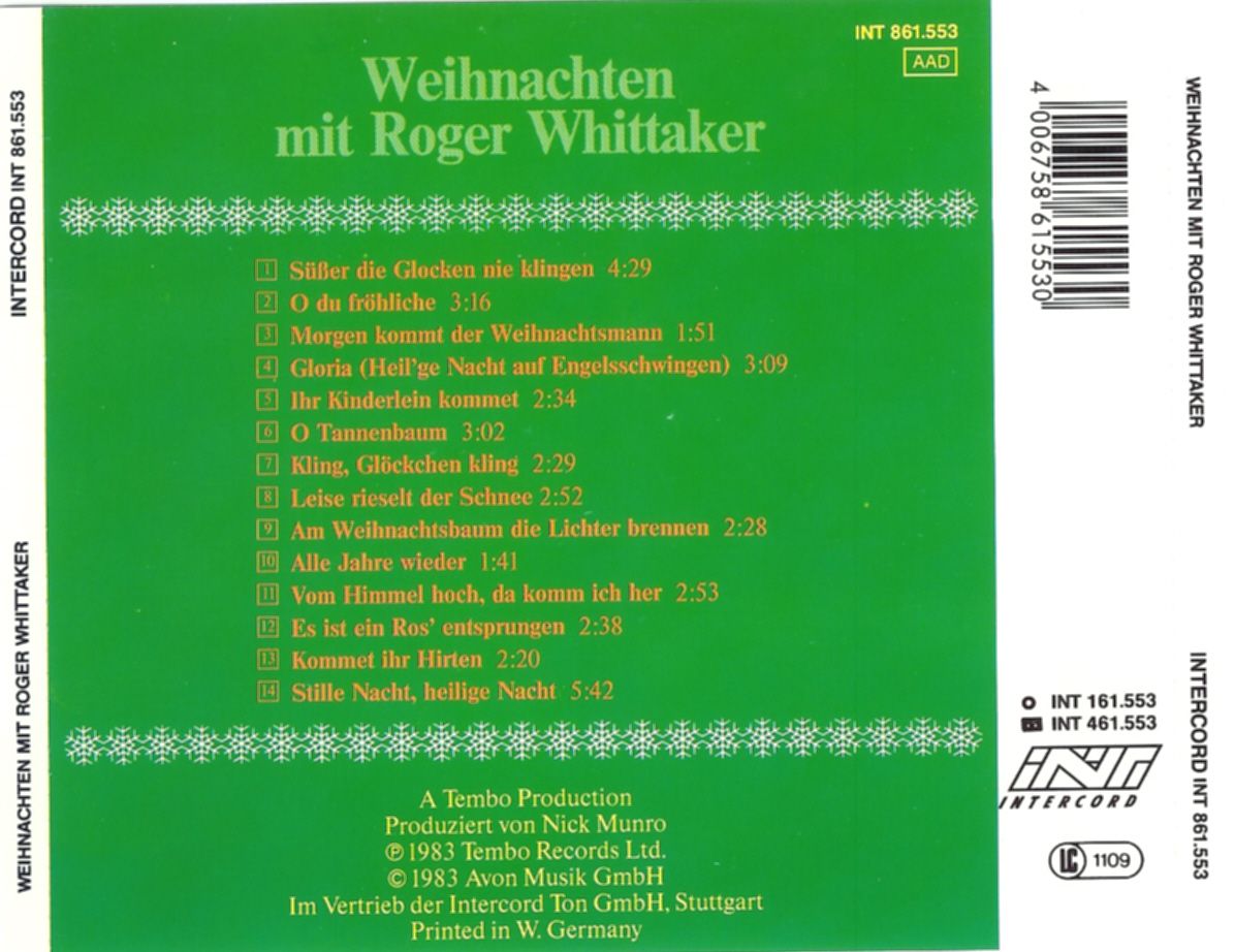 weihnachten mit roge roger whittaker  