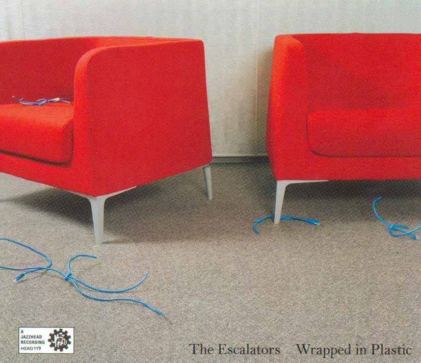 wrapped in plastic the escalators 