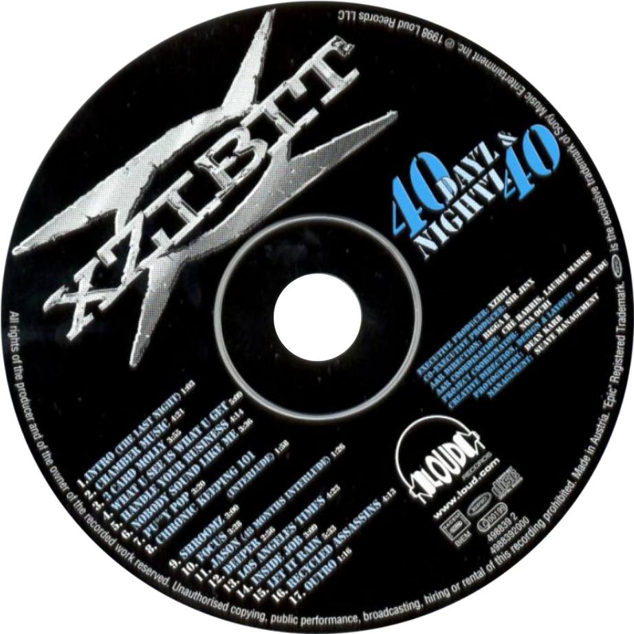 Xzibit 40 Dayz And 40 Nightz Cd Cd Covers Cover Century Over 500 000 Album Art Covers For Free