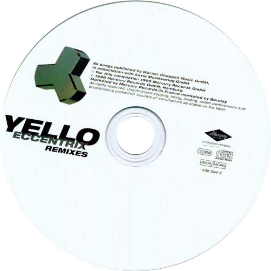 Yello Eccentrix Remixes CD