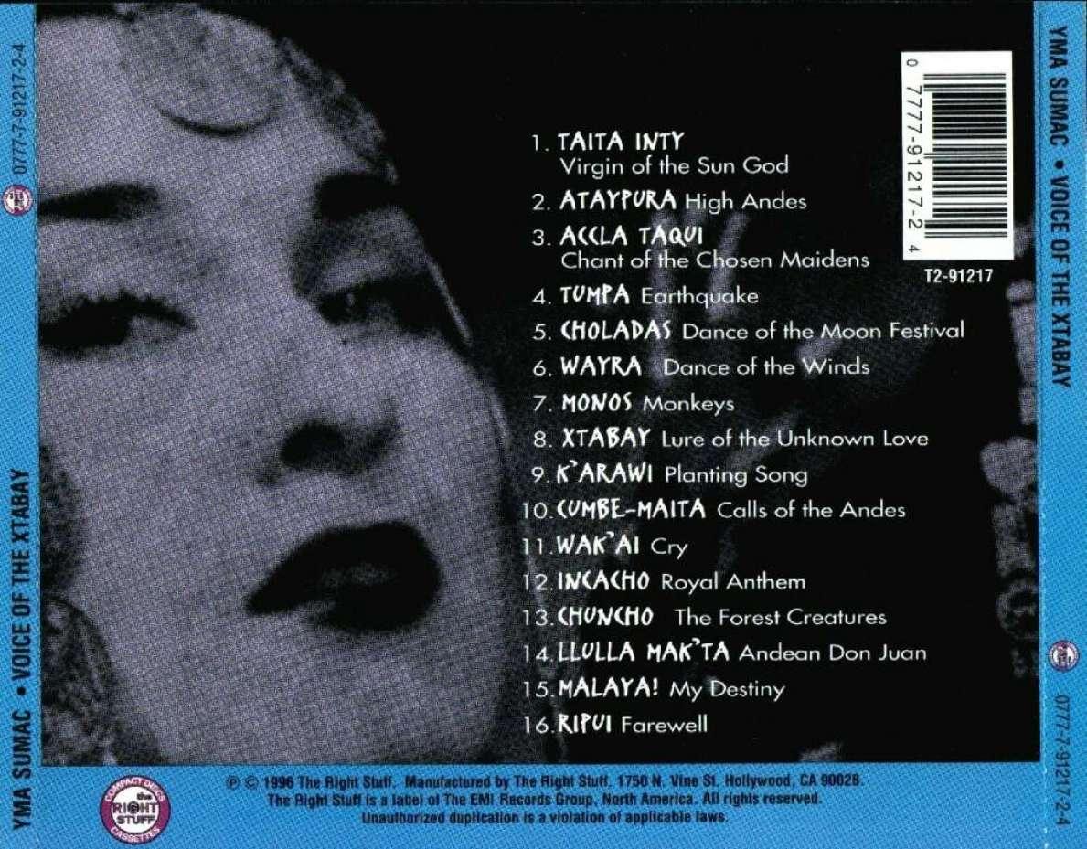 Yma Sumac Voice of the Xtabay Back