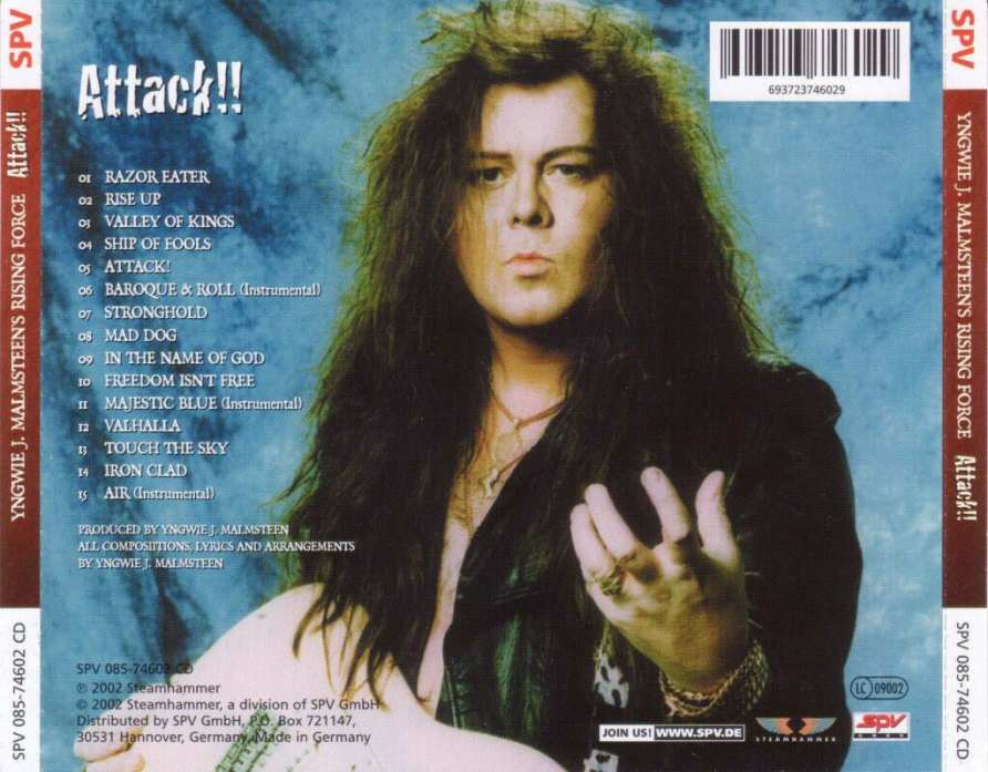 Yngwie Malmsteen Rising Force Attack Back Cd Covers Cover Century Over 500 000 Album Art Covers For Free