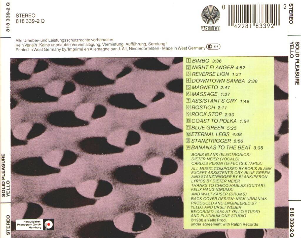 yello solid pleasure b