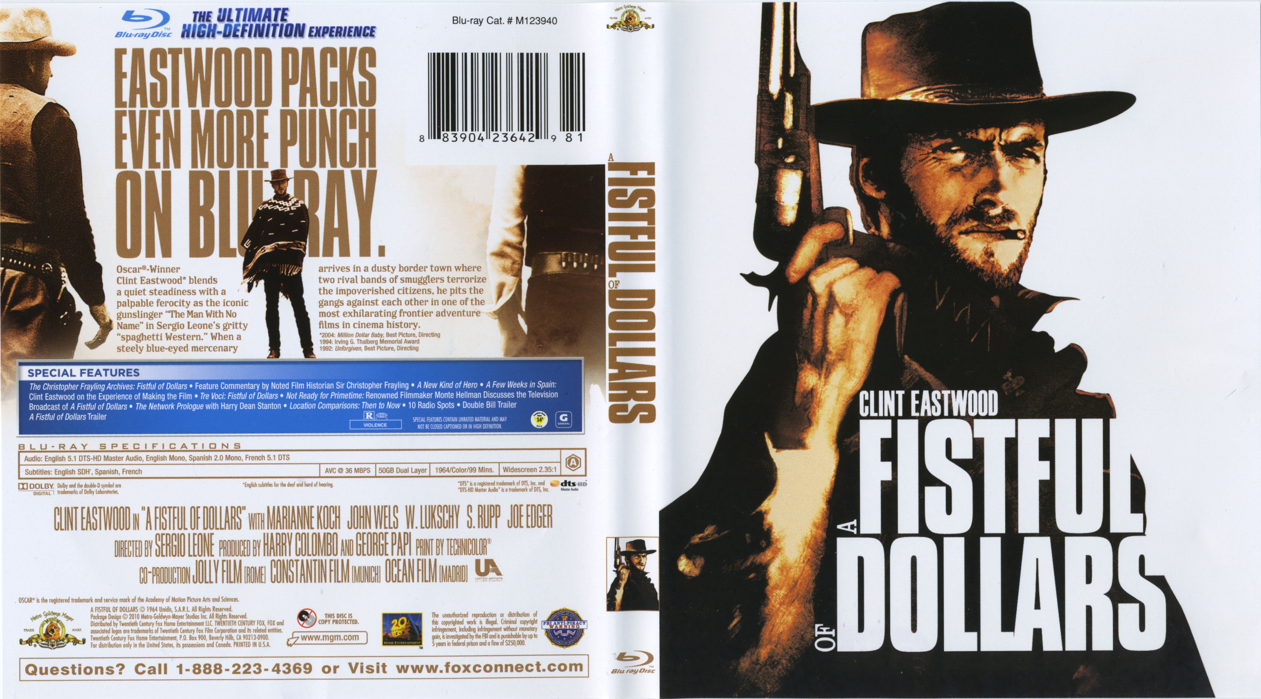 A Fistful Of Dollars 1964 Label 1 | Blu-Ray Covers | Cover Century ...