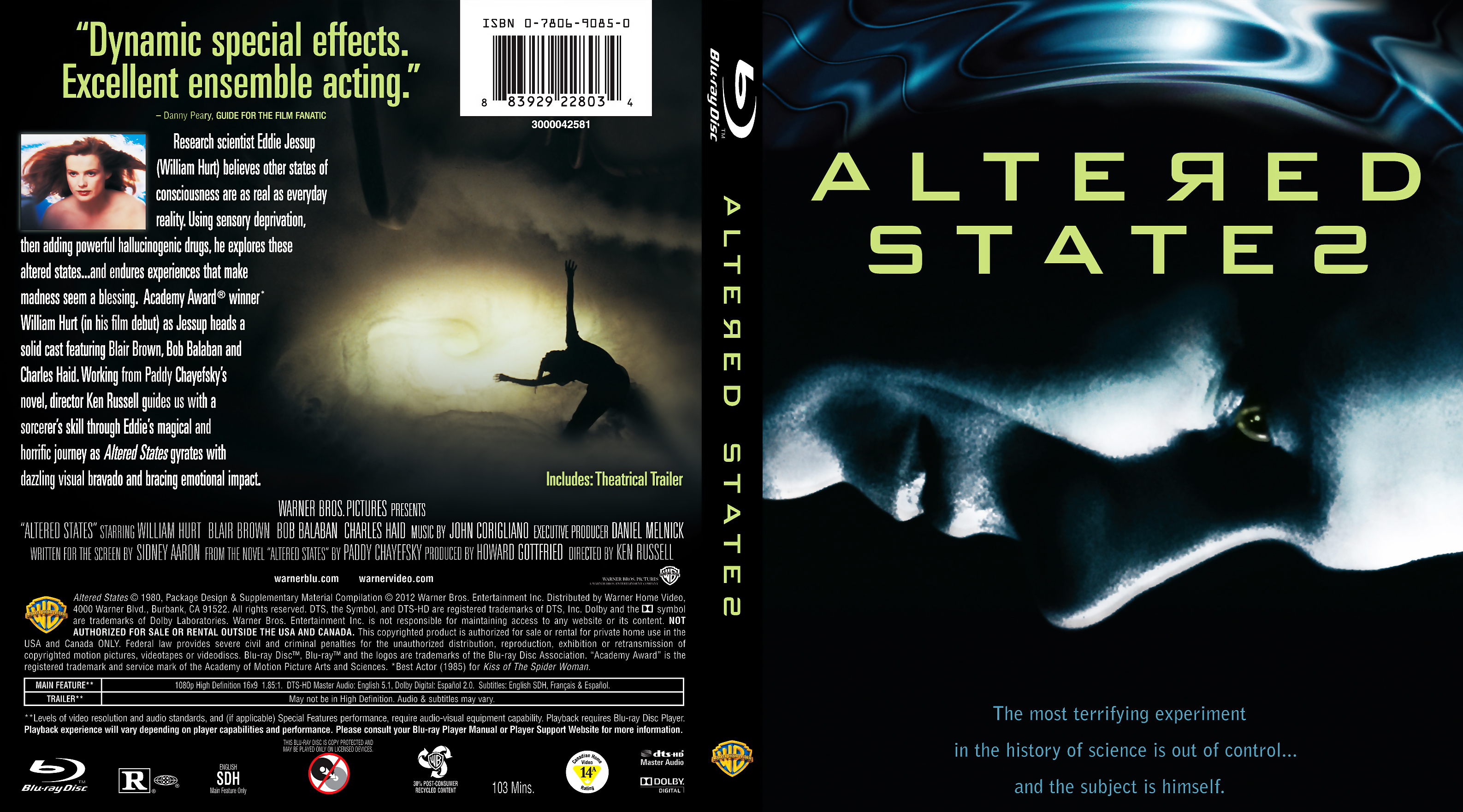 Altered States Bluray Cover (1980)