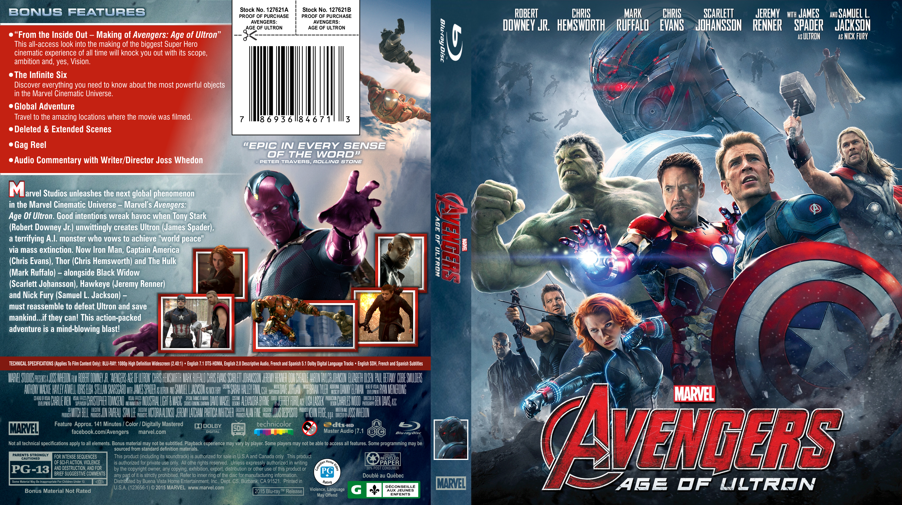 Avengers Age of Ultron BD Cover 