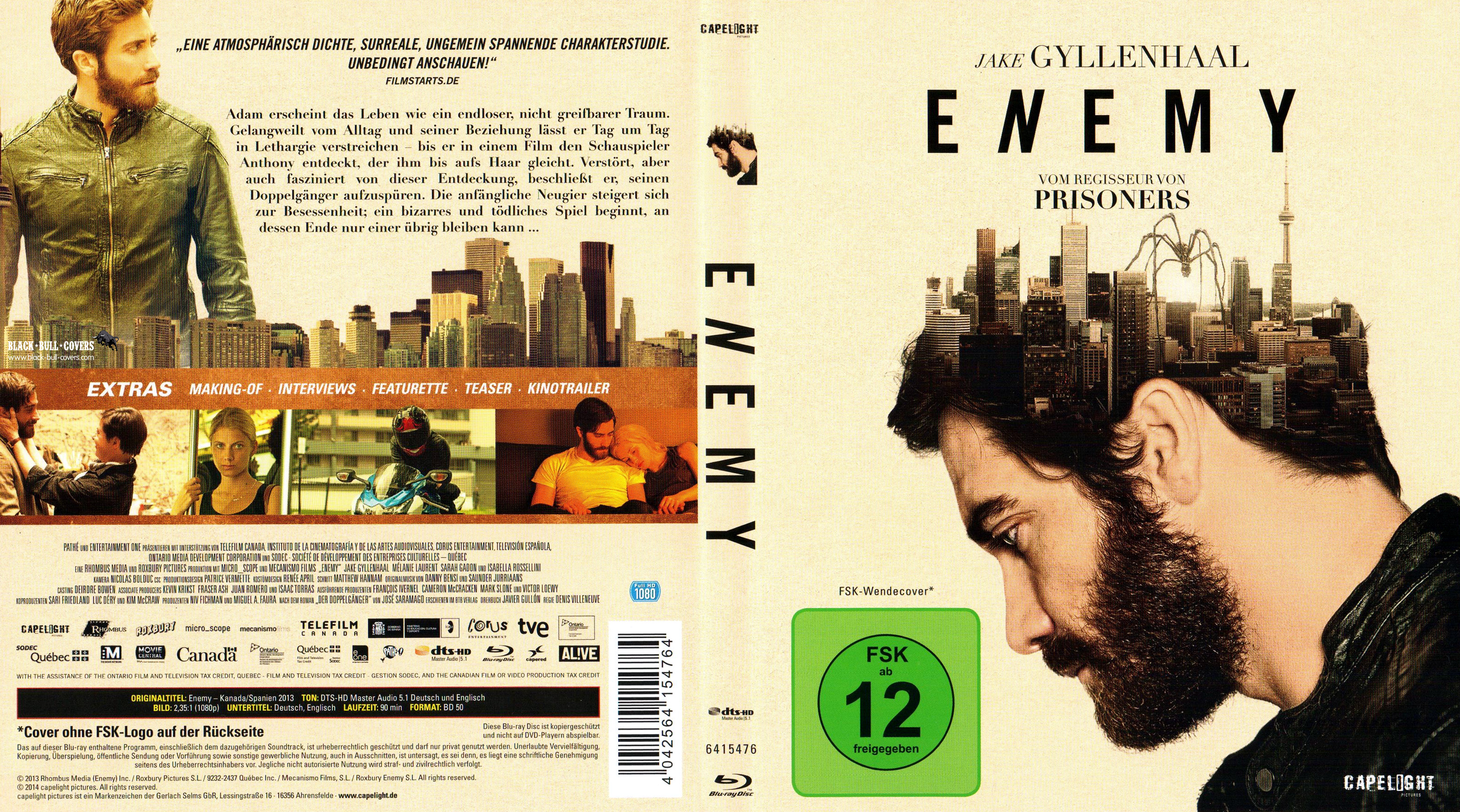 Enemy Jake Gyllenhaal Cover German Deutsch Blu ray 