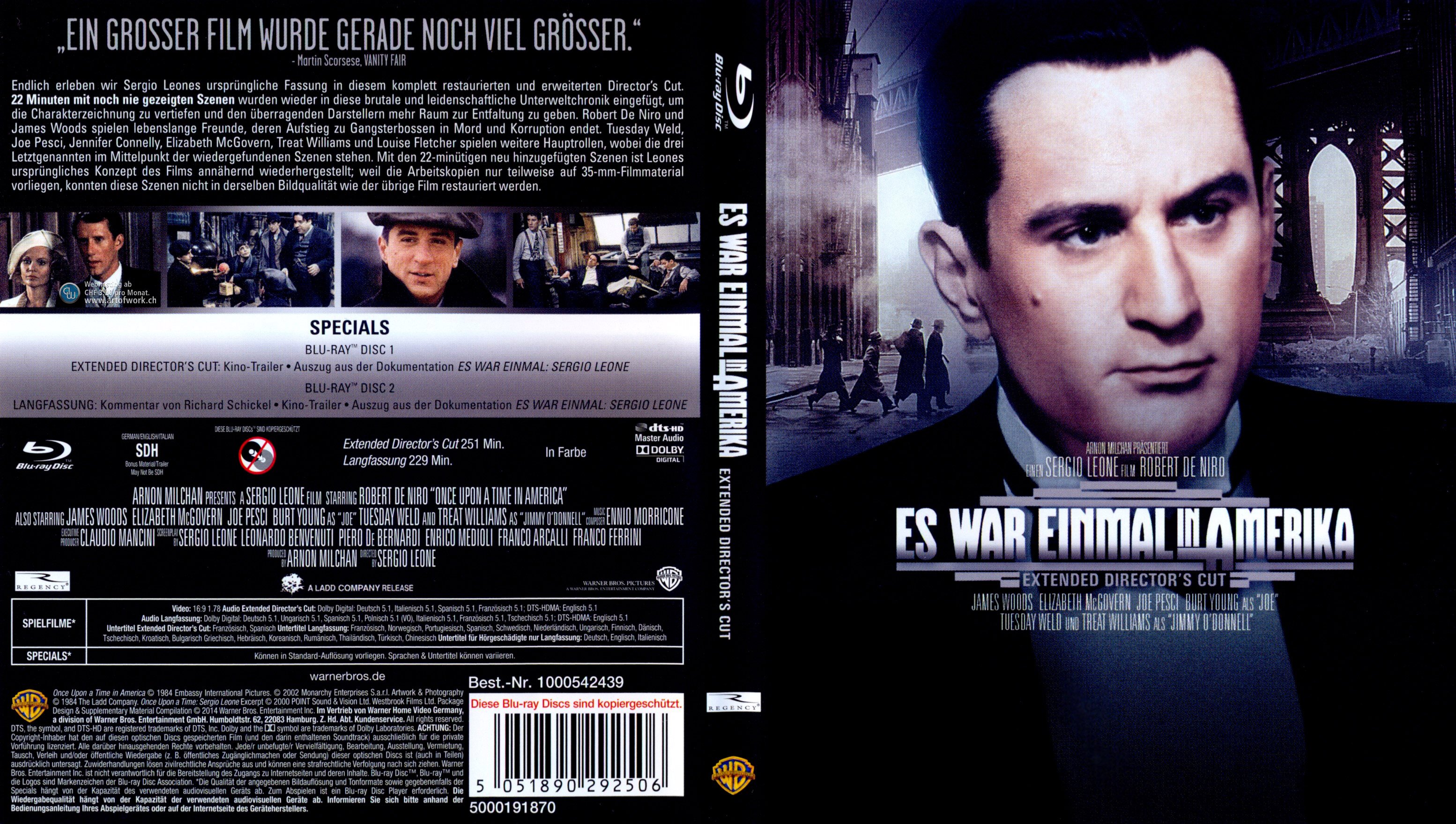 Es War Einmal In Amerika Extended Cut Steelbook Es war einmal in Amerika Extended Directors Cut | Blu-Ray Covers
