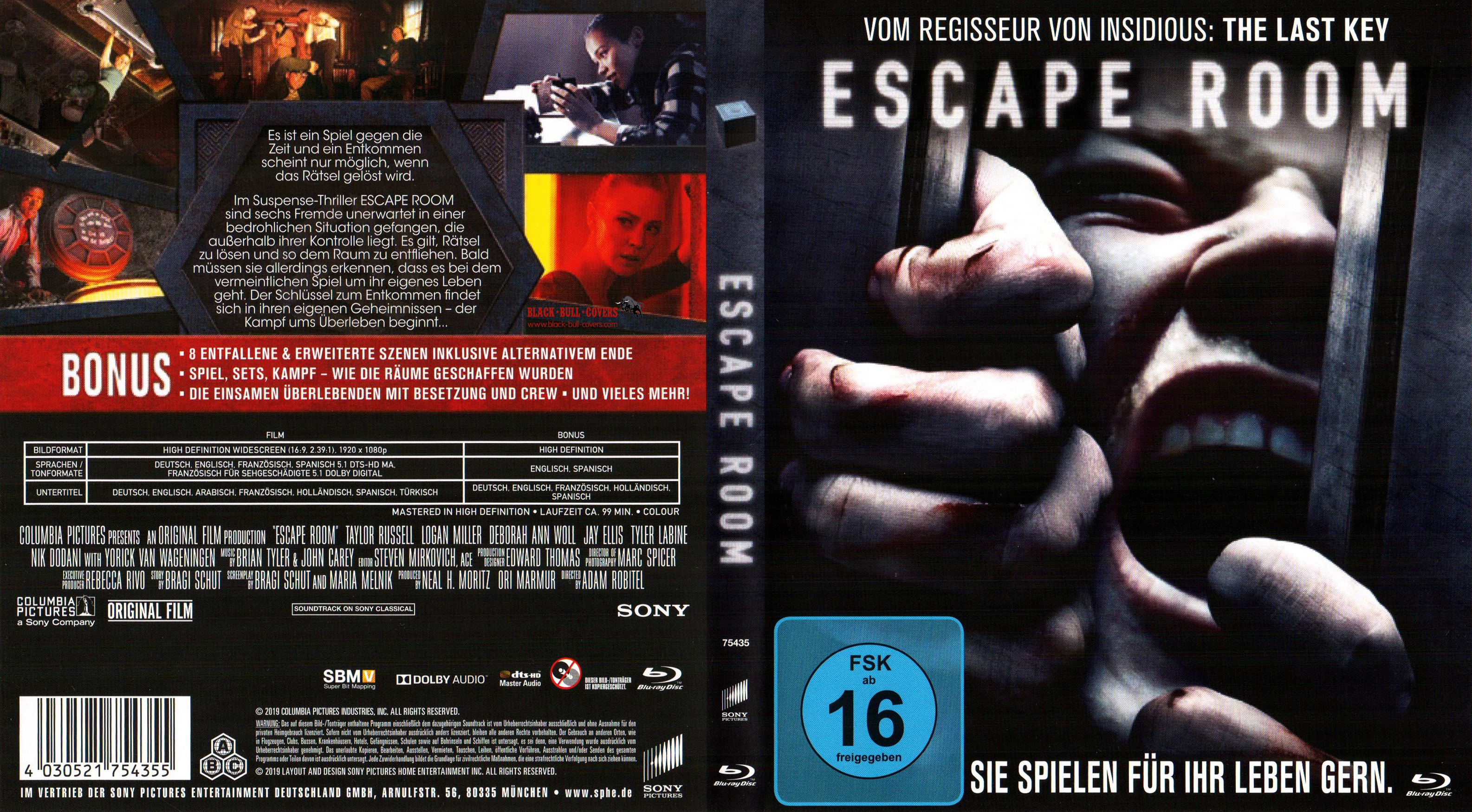 Escape Room Cover Blu ray German Deutsch 