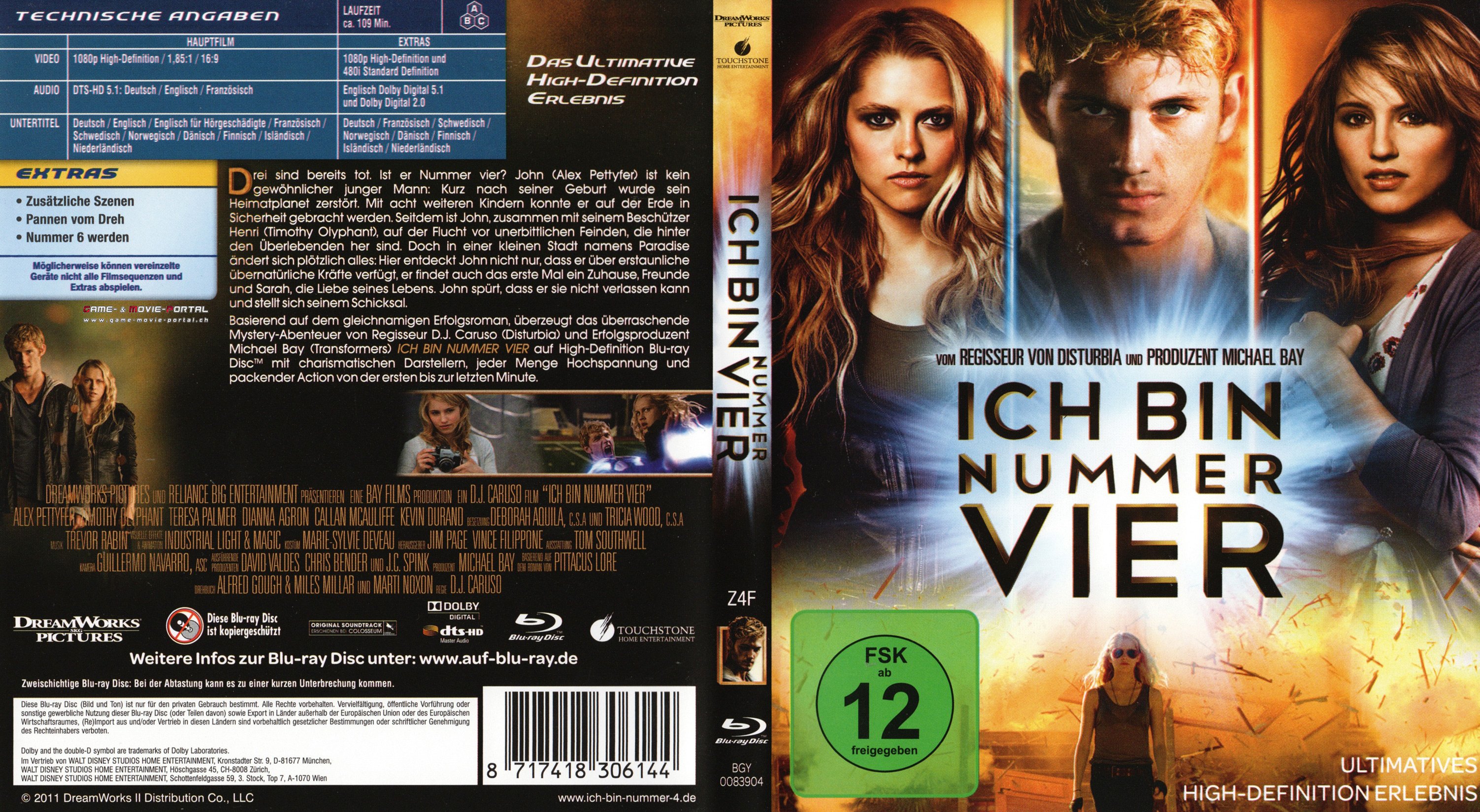 Film Ich Bin Nummer Vier Teil 2 Ich bin Nummer Vier | Blu-Ray Covers | Cover Century | Over 1.000.000