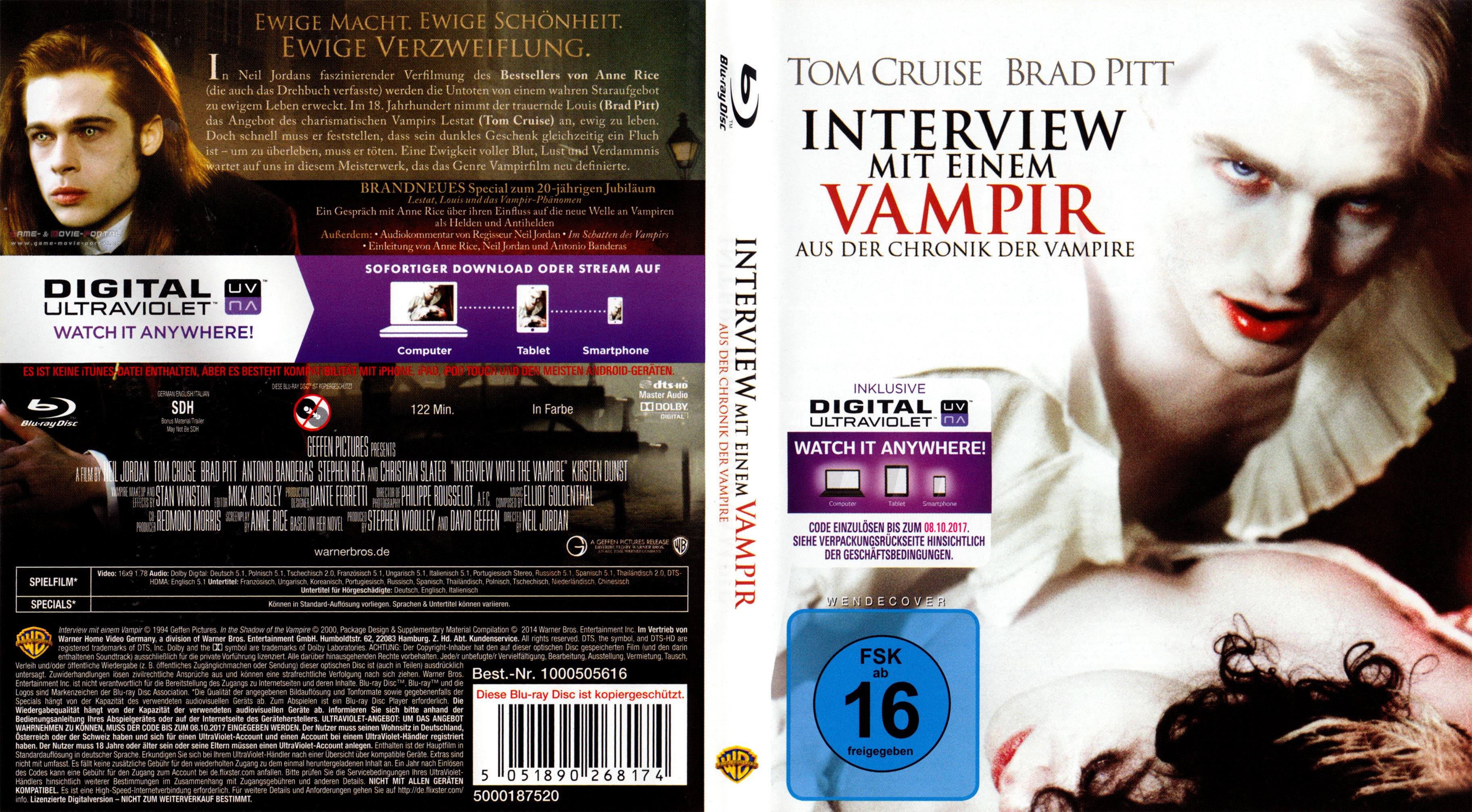 Interview mit einem Vampir BluRay Covers Cover Century Over 1.000.000 Album Art covers