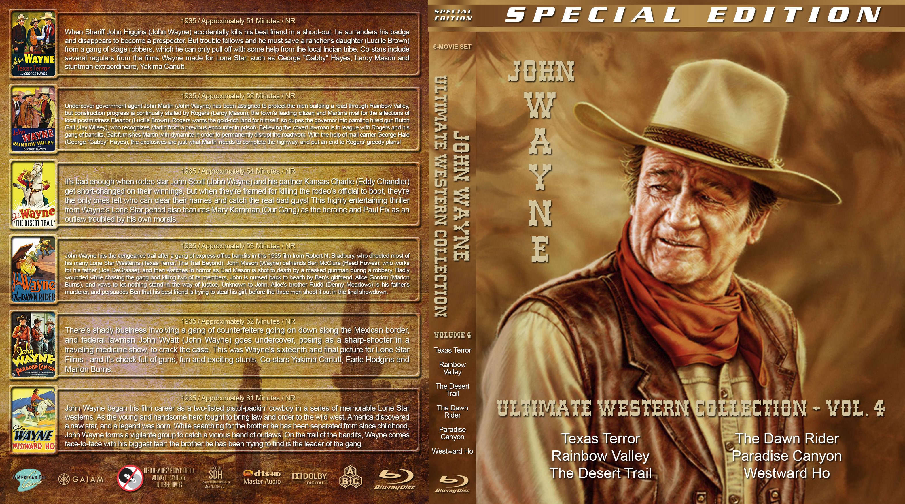 John Wayne Ultimate Western Collection Volume 4 1935 R1 | Blu-Ray ...