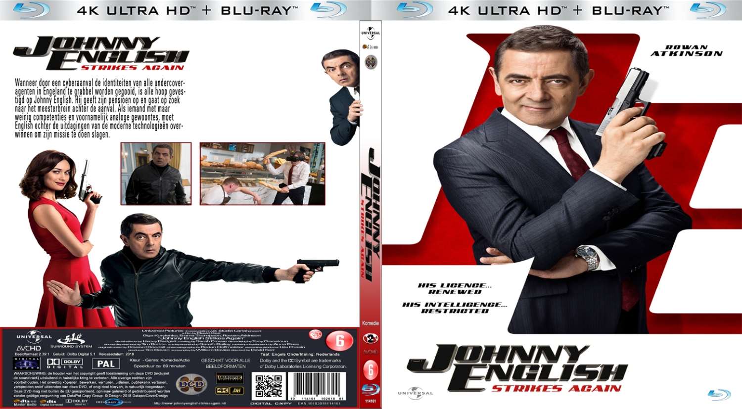 Download Johnny English Strikes Again In Hindi johnny english strikes again (2018) DVD Cover bluray | Blu-Ray Covers