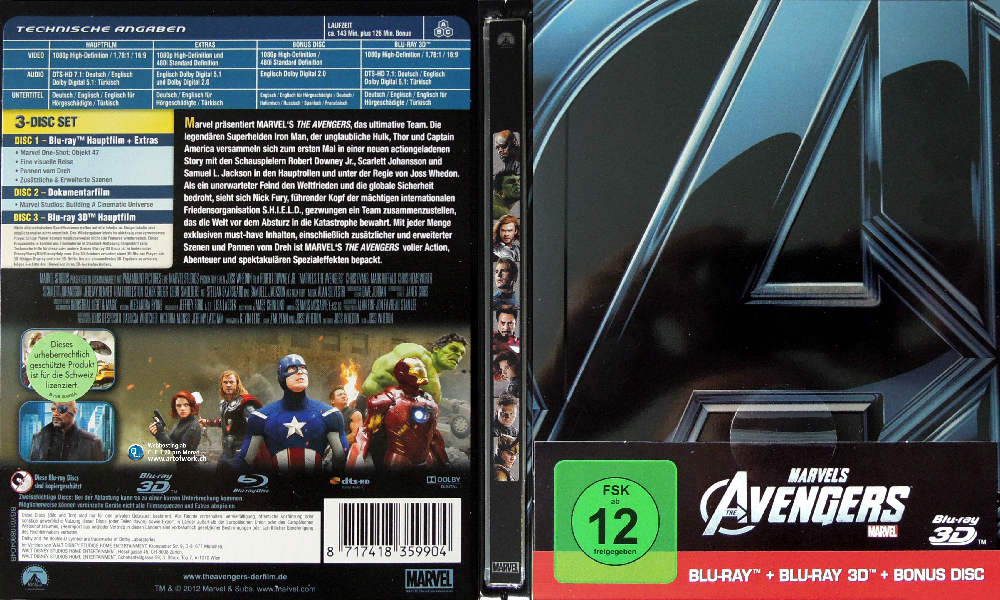 Marvels The Avengers Cover Steelbook Deutsch German Bluray 