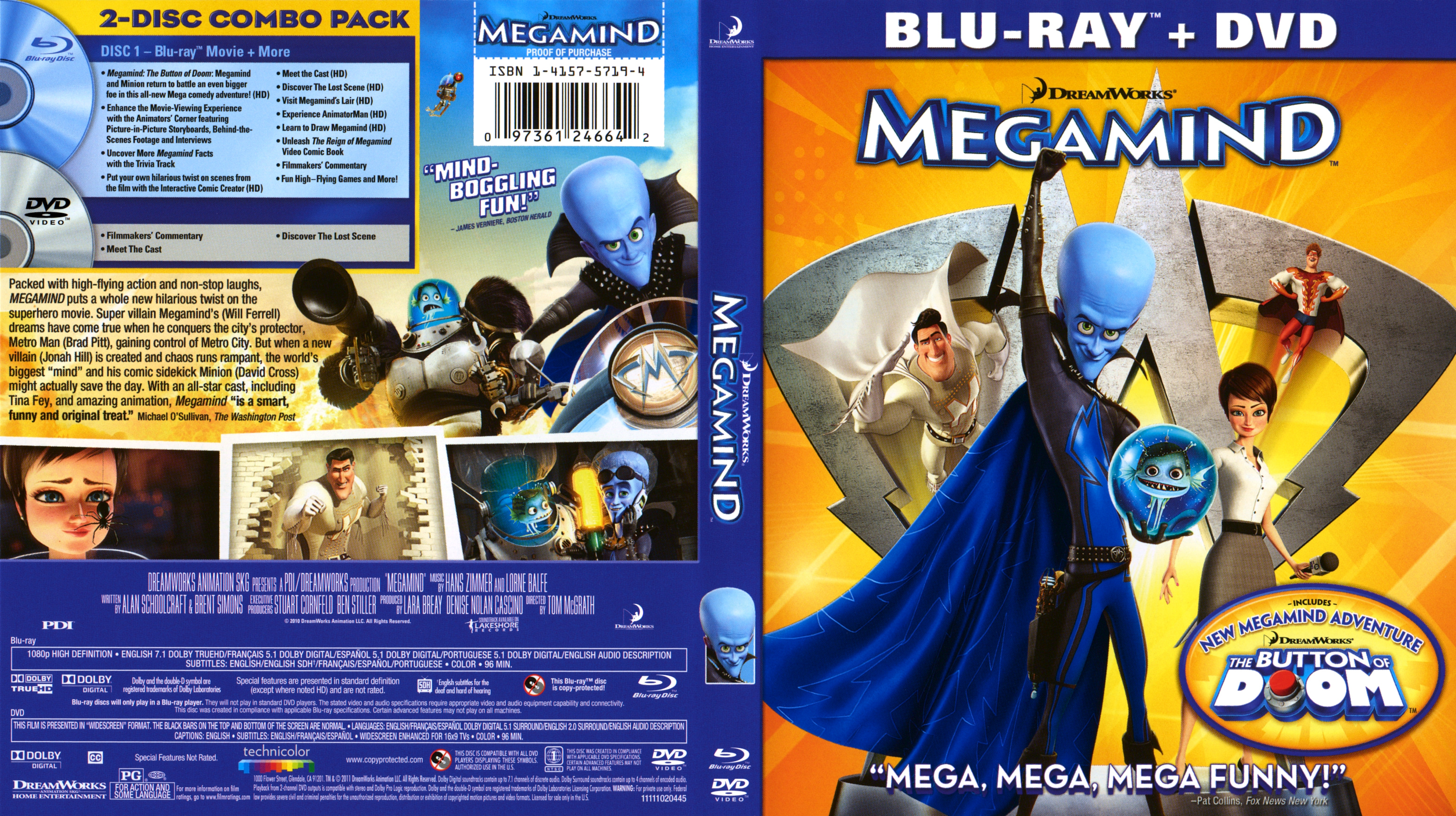 Megamind Blu ray 