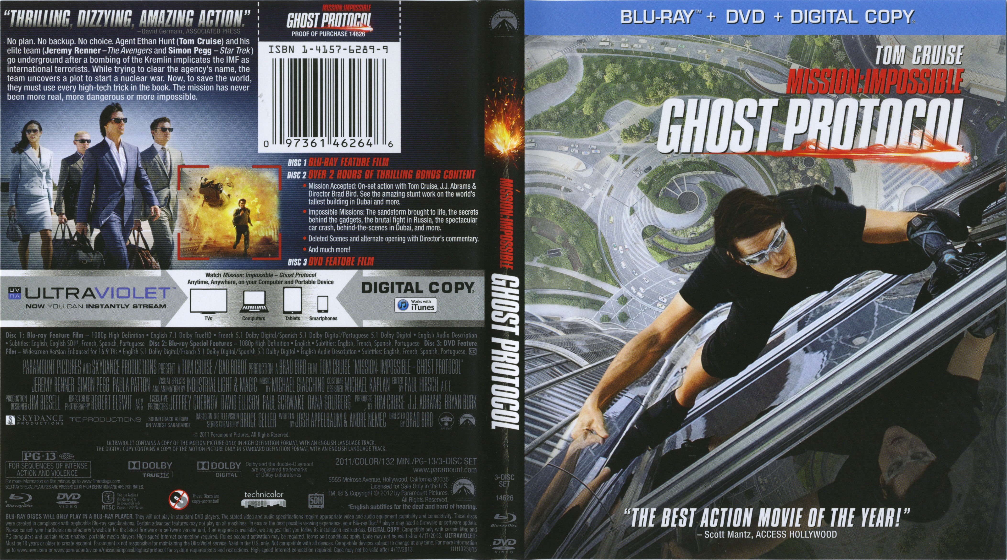 Mission Impossible 4 Ghost Protocol 2011 Labels 2 | Blu-Ray Covers ...