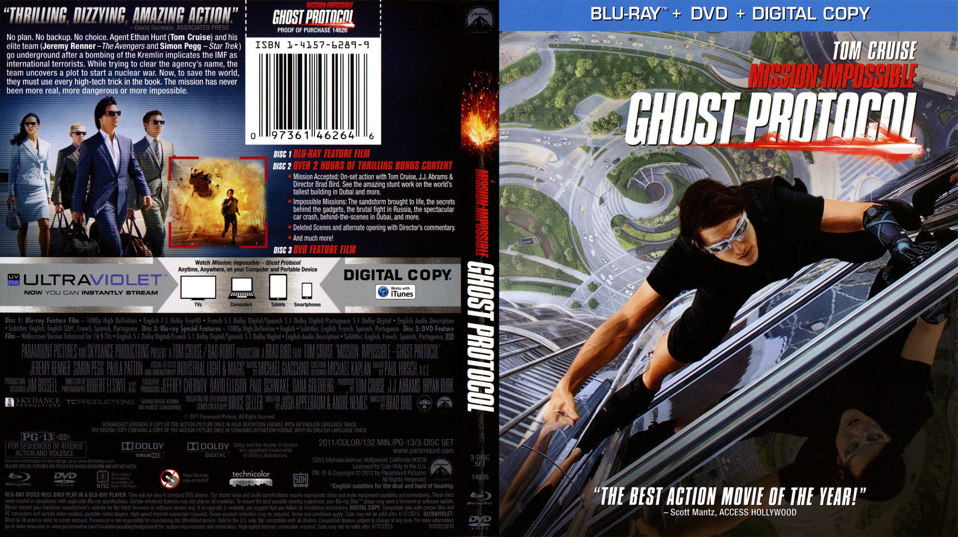 Mission Impossible 4 Ghost Protocol Blu ray 