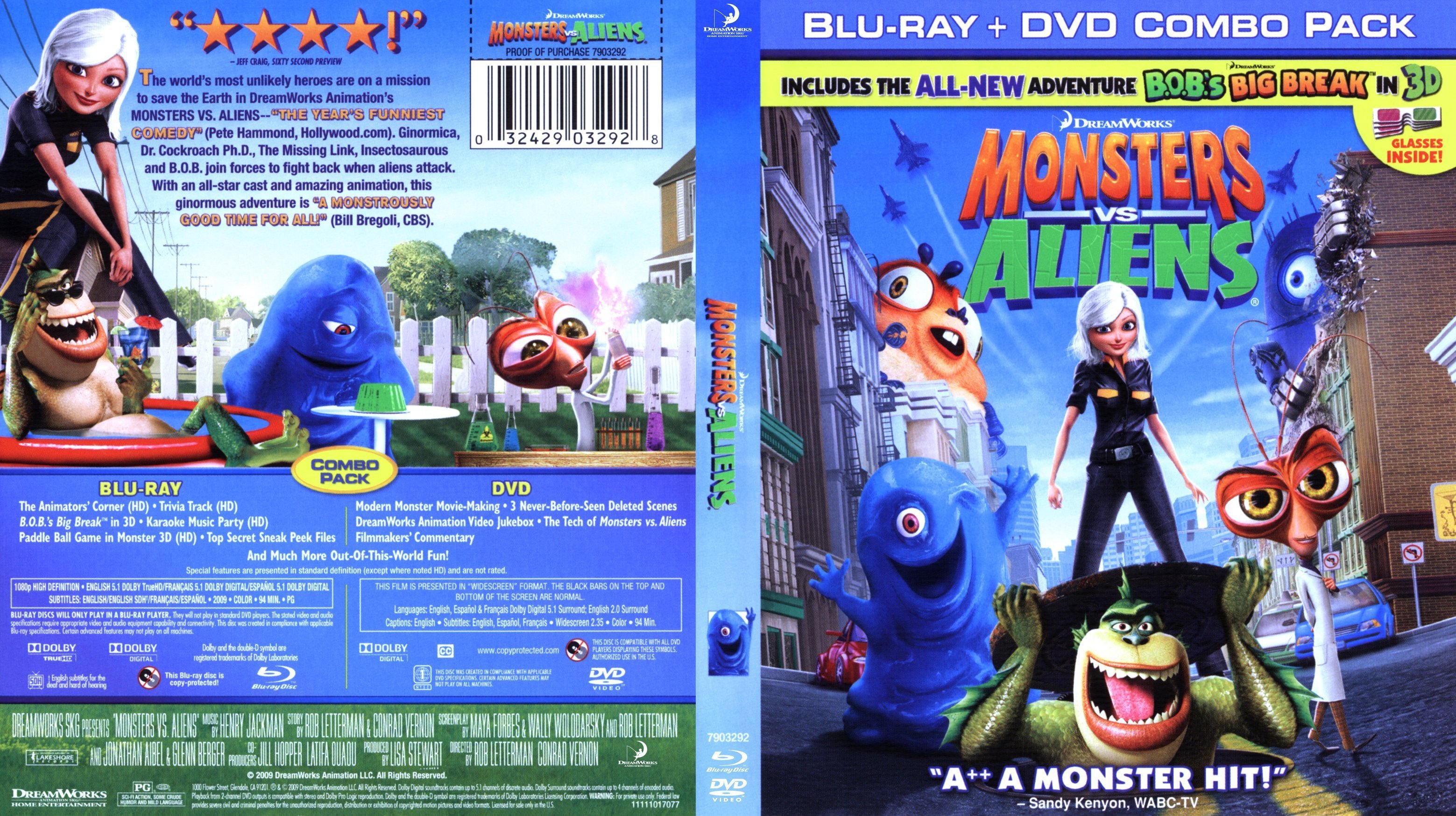 Monsters Vs Aliens Blu Ray Covers Cover Century Over
