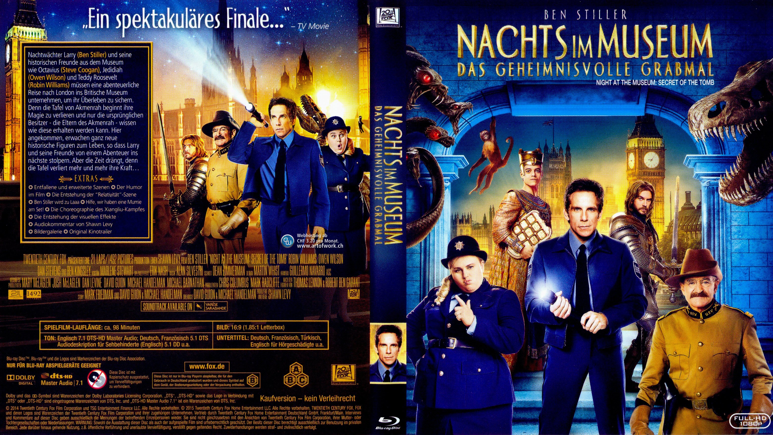 Nachts im Museum 3 Night at the Museum | Blu-Ray Covers | Cover Century ...
