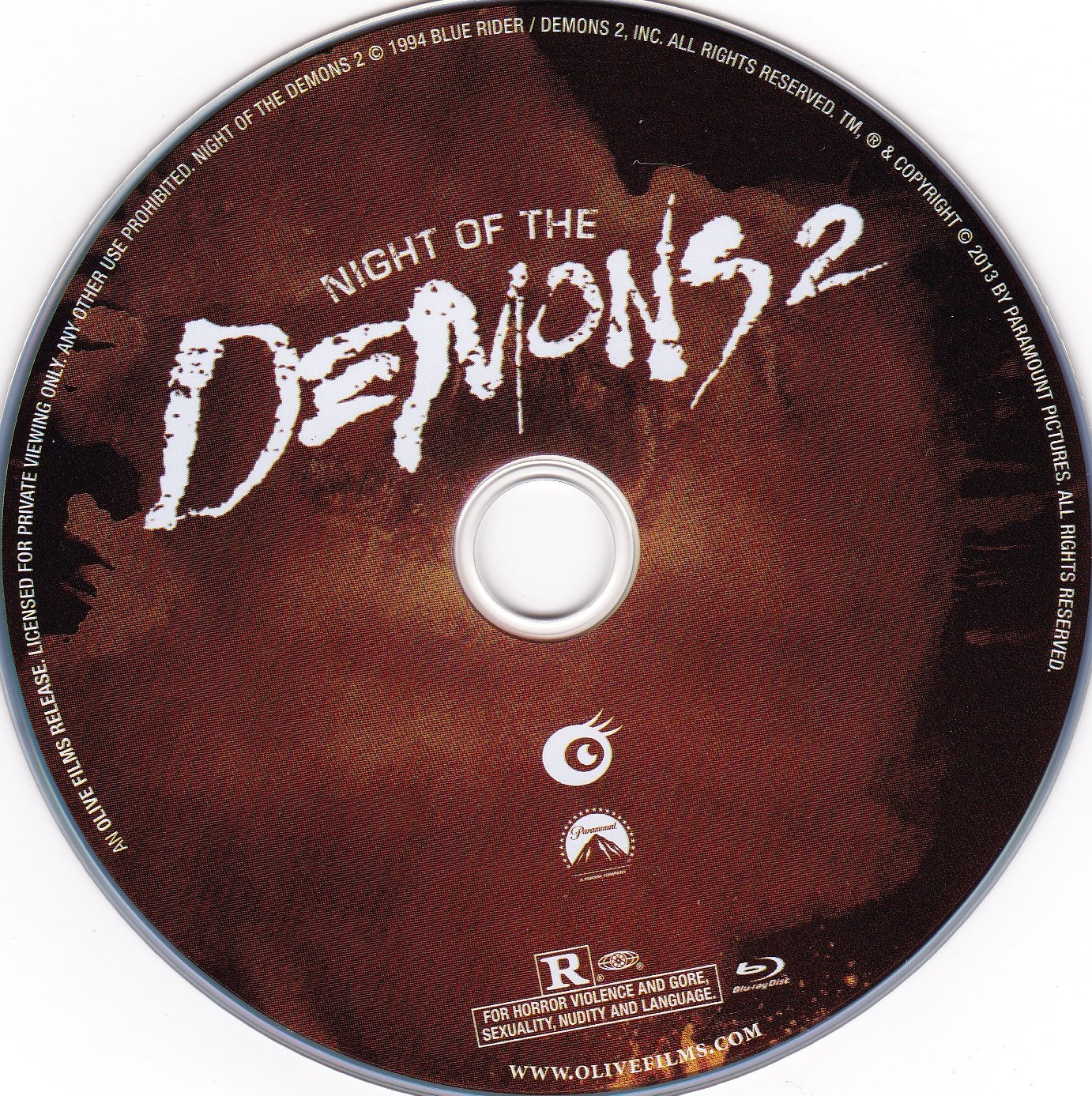 Night of the Demons 2 1994 R1  Label