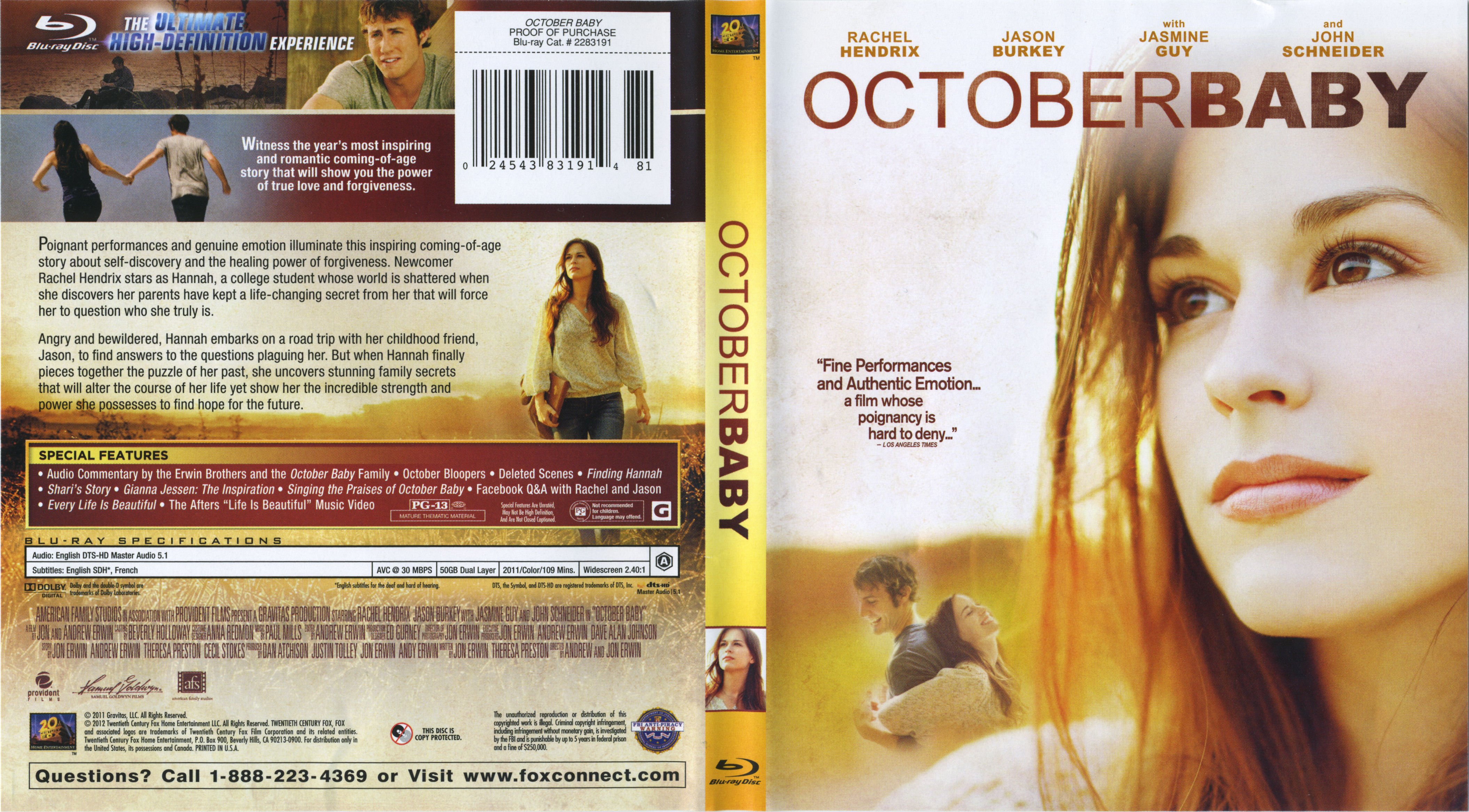 October Baby 2011  Label 1