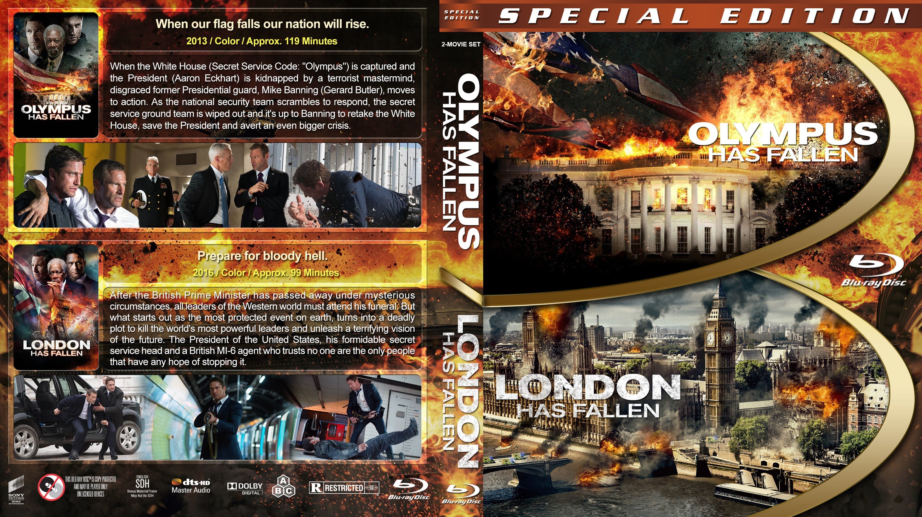 Olympus Has Fallen London Has Fallen Double Feature 2016 R1  s