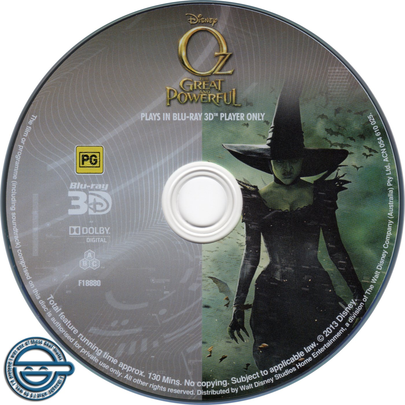 Oz The Great And Powerful 3D R4  Label