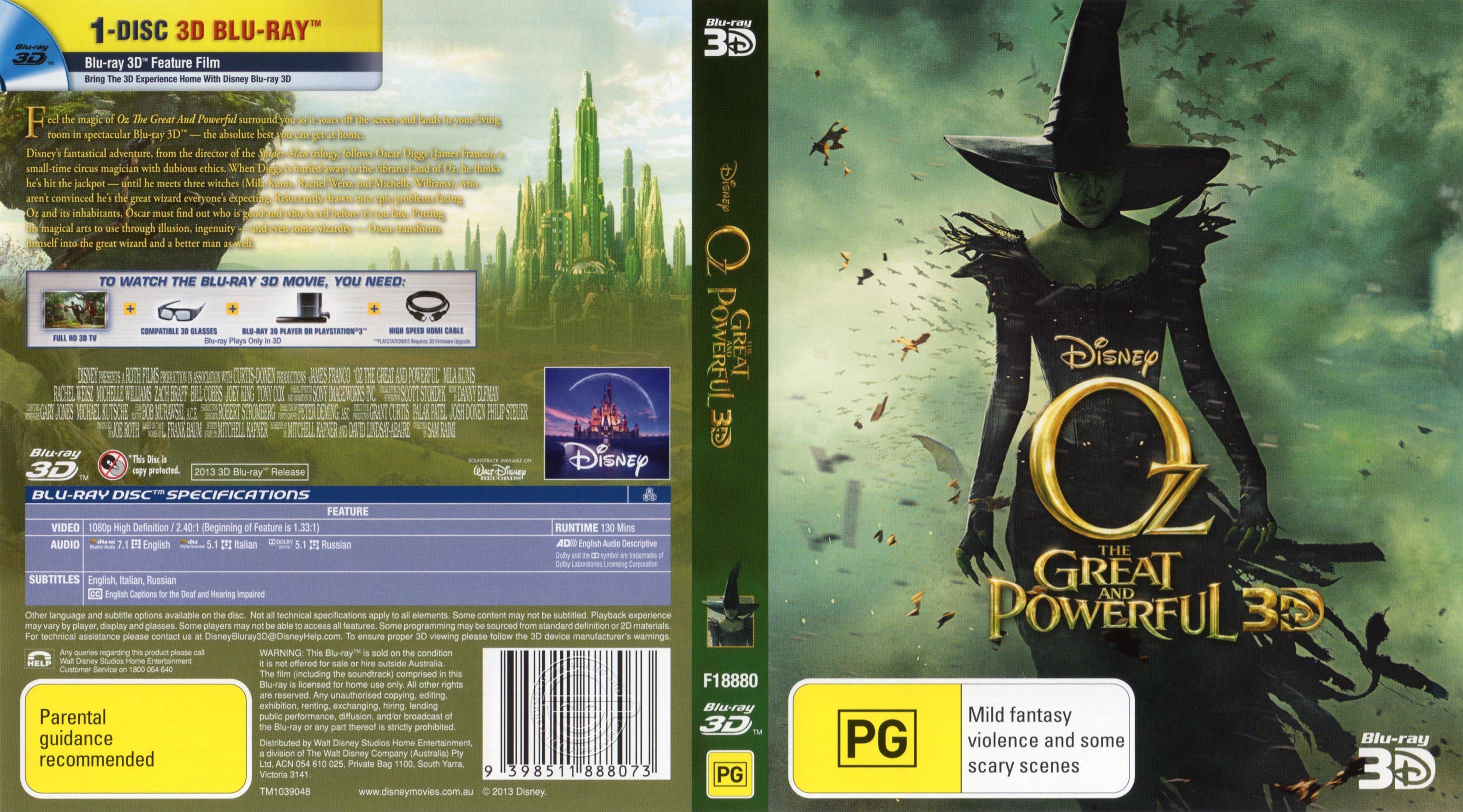 Oz The Great And Powerful 3D R4  Label 1