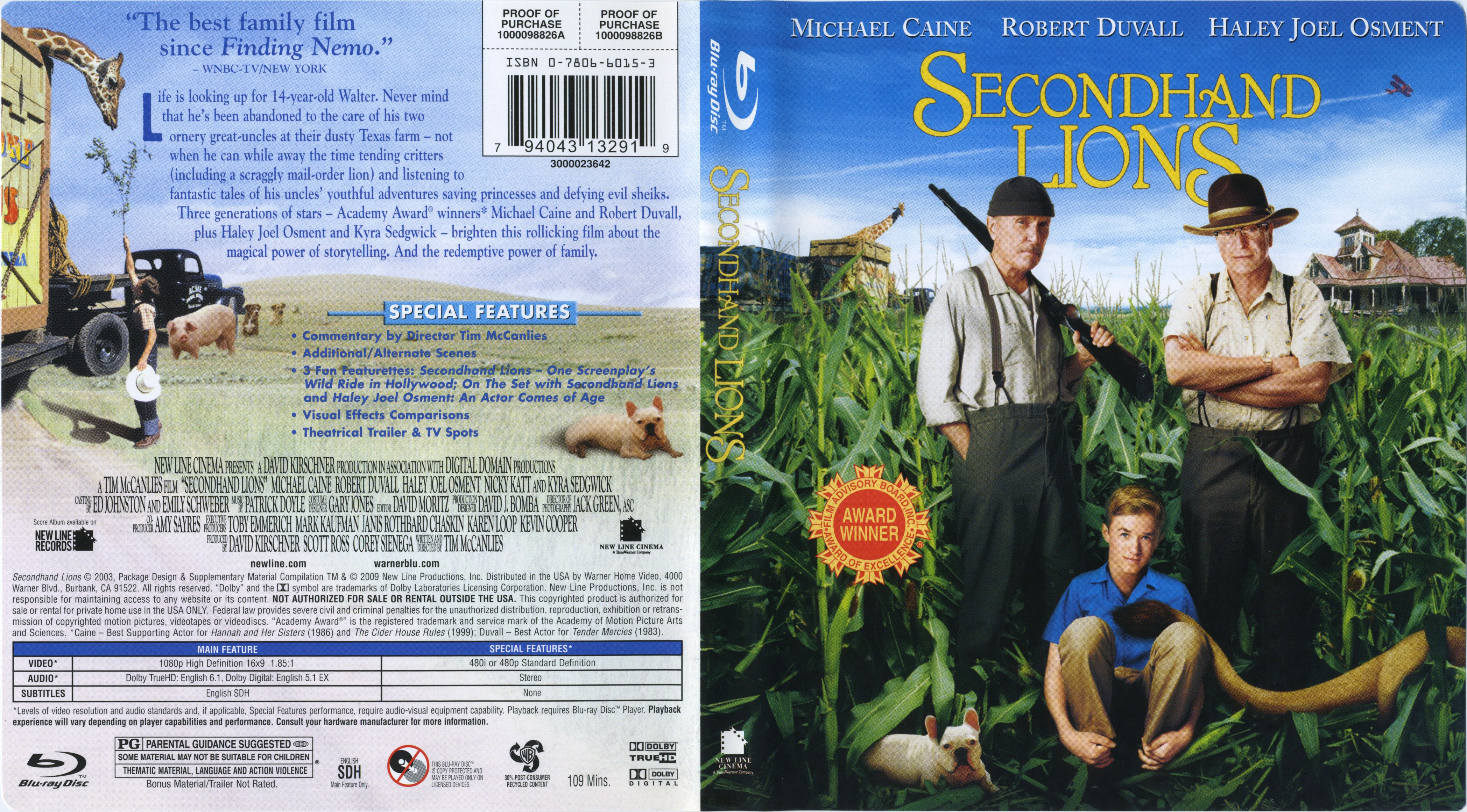 Secondhand Lions 2003  Label 1