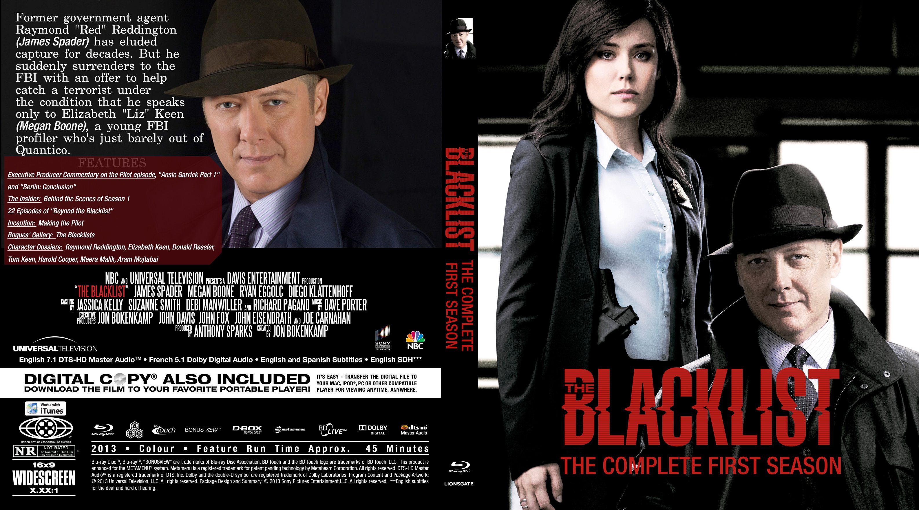 The Blacklist Season 1 R0 1 | Blu-Ray Covers | Cover Century | Over 1. ...