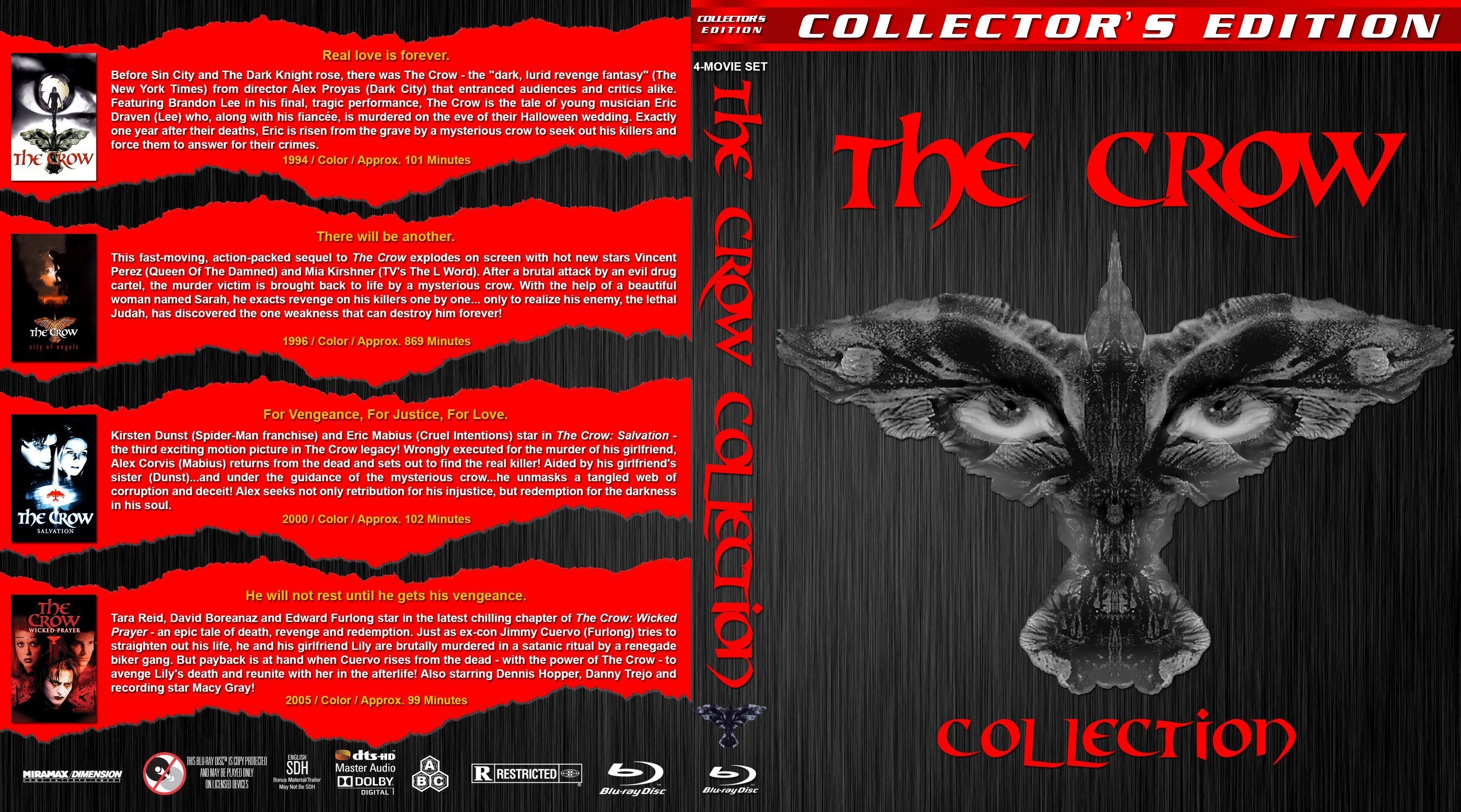 The Crow Collection 1994 2005 R1 s BluRay Covers Cover Century Over 1.000.000 Album Art