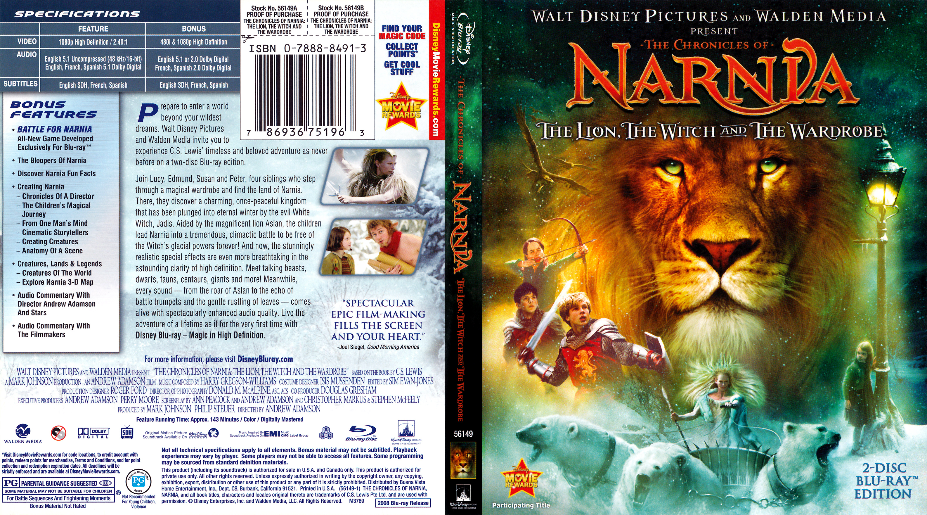 The Chronicles Of Narnia The Lion The Witch And The Wardrobe Br