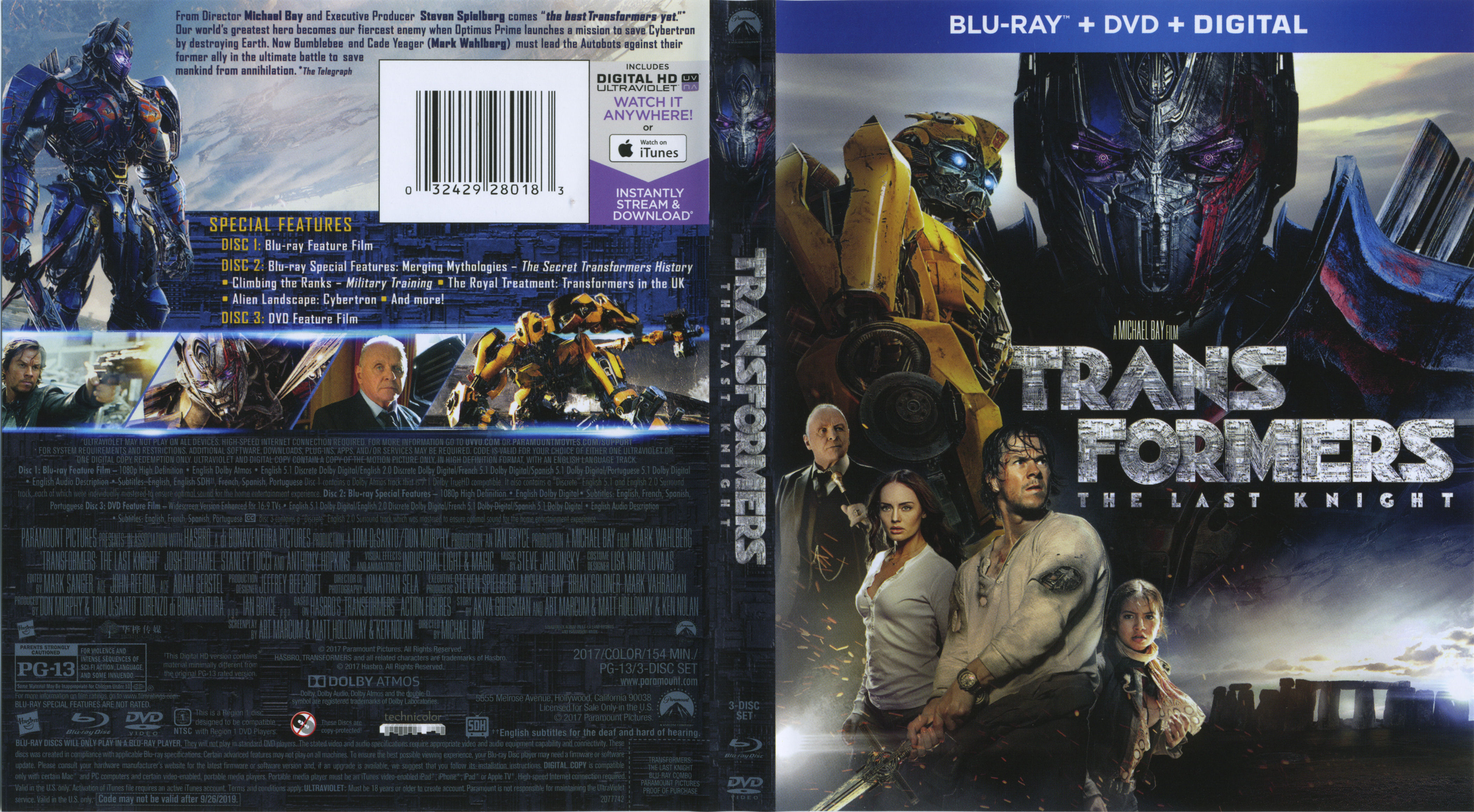 Transformers the last store knight blu ray