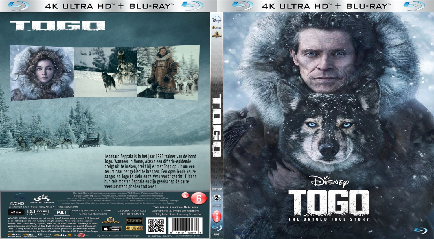 thumbnail image 2 of Togo (2019) Blu-Ray - All Region Free, Willem Dafoe, Adventure Drama - Free Shipping 2 of 2